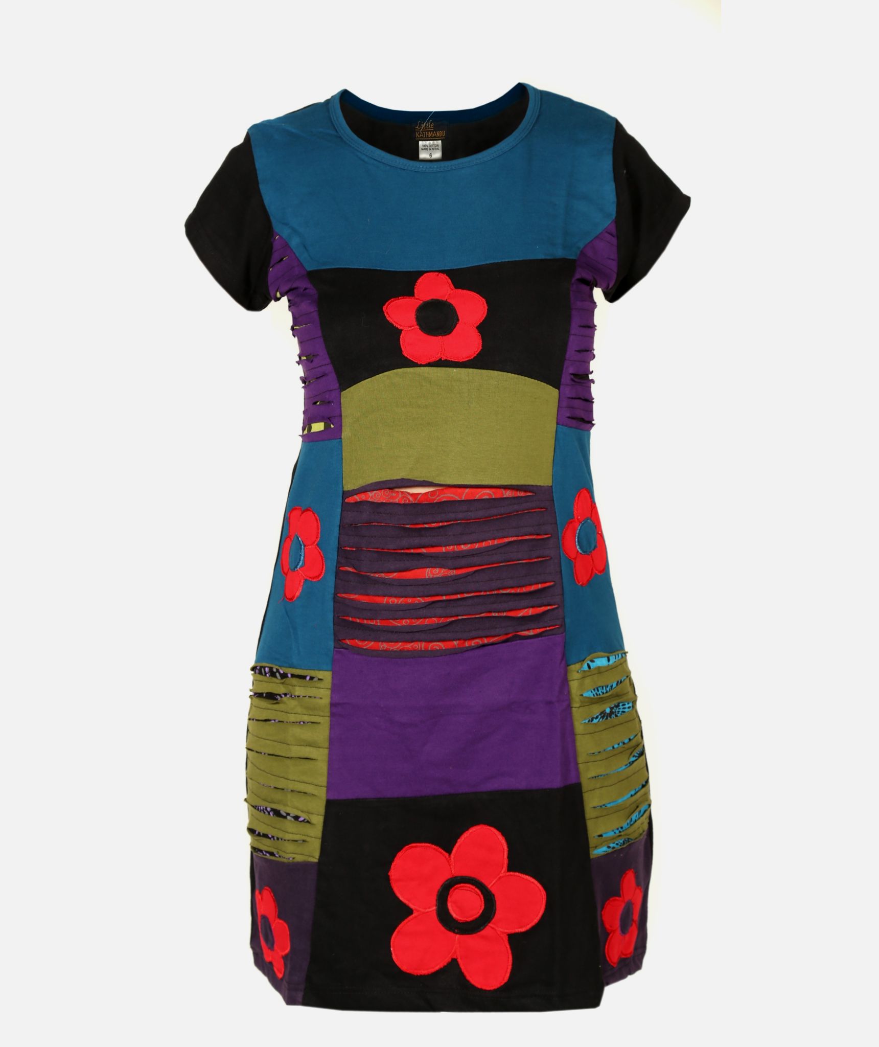 Flower Patchwork Summery Dress-770