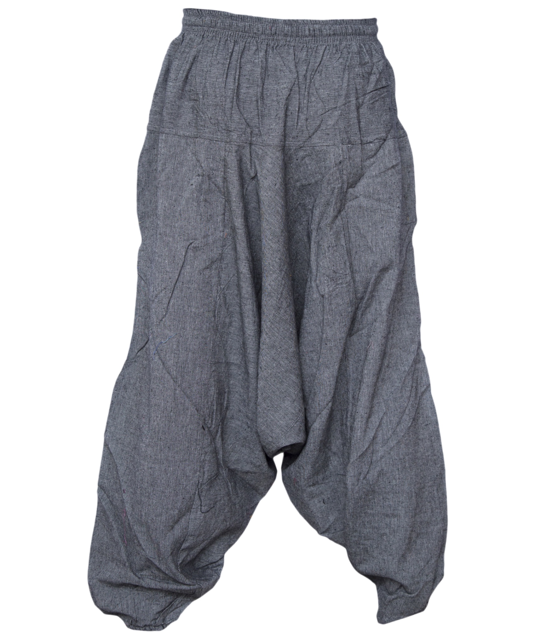 Hemp Cotton Wide Crotch Ninja Harem Pants-3655