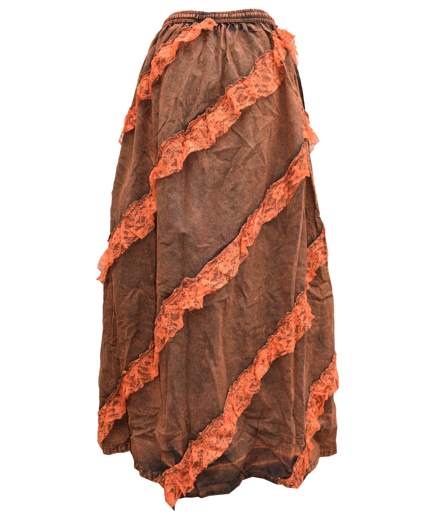 Lace Tiered Maxi Skirt-5450