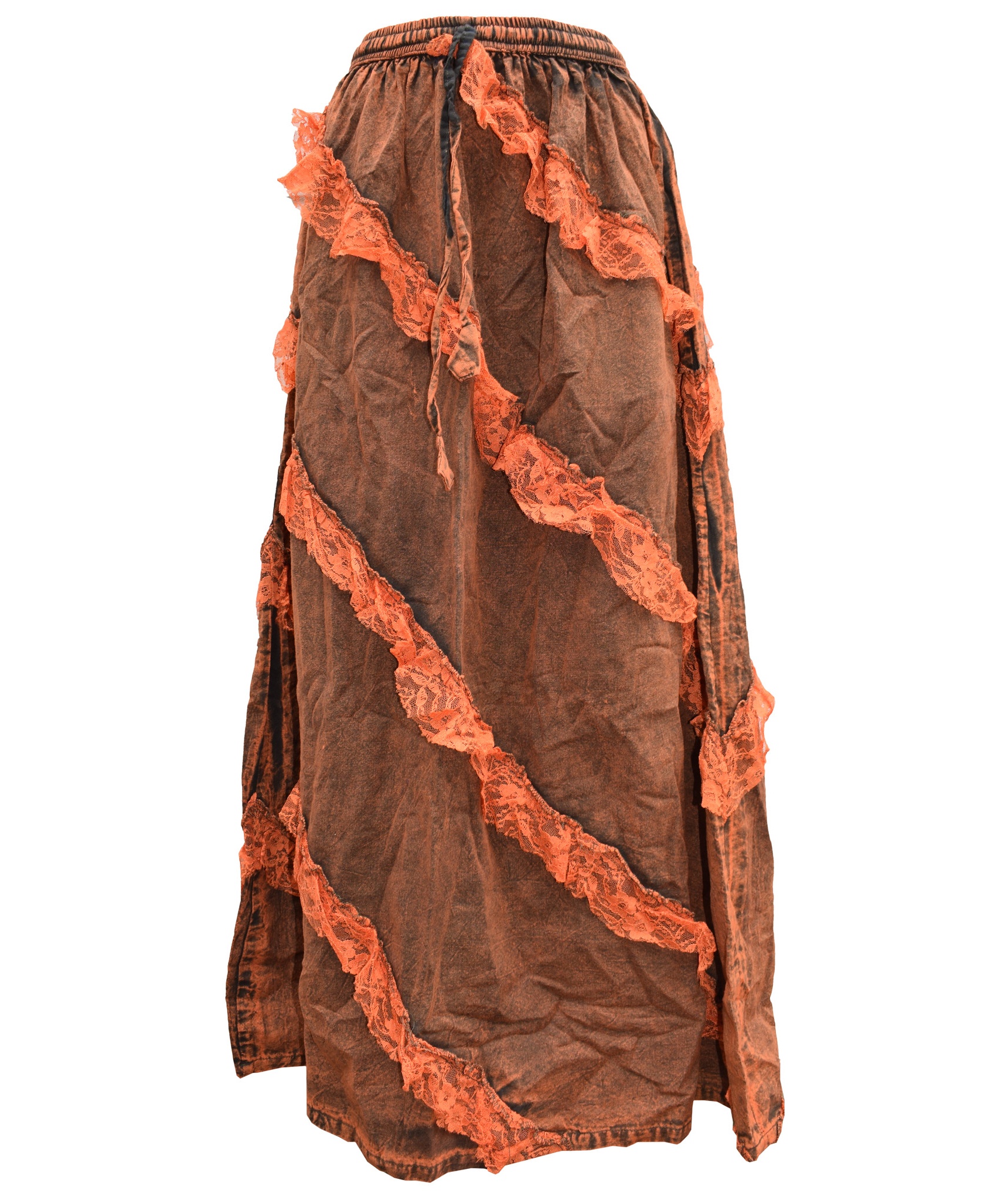 Lace Tiered Maxi Skirt-5452