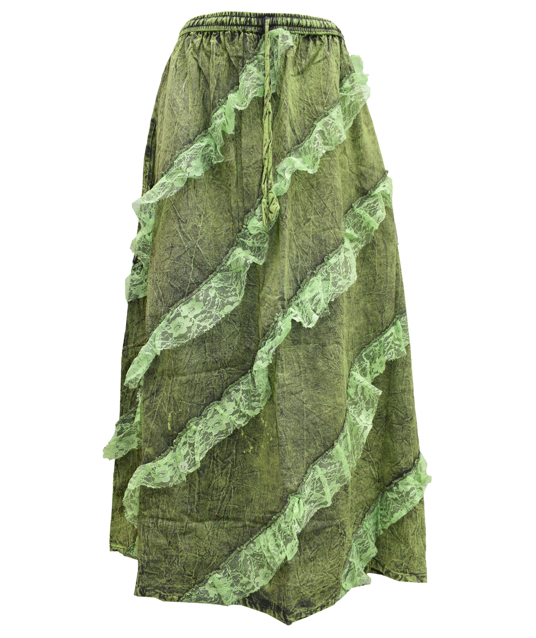 Lace Tiered Maxi Skirt-5453
