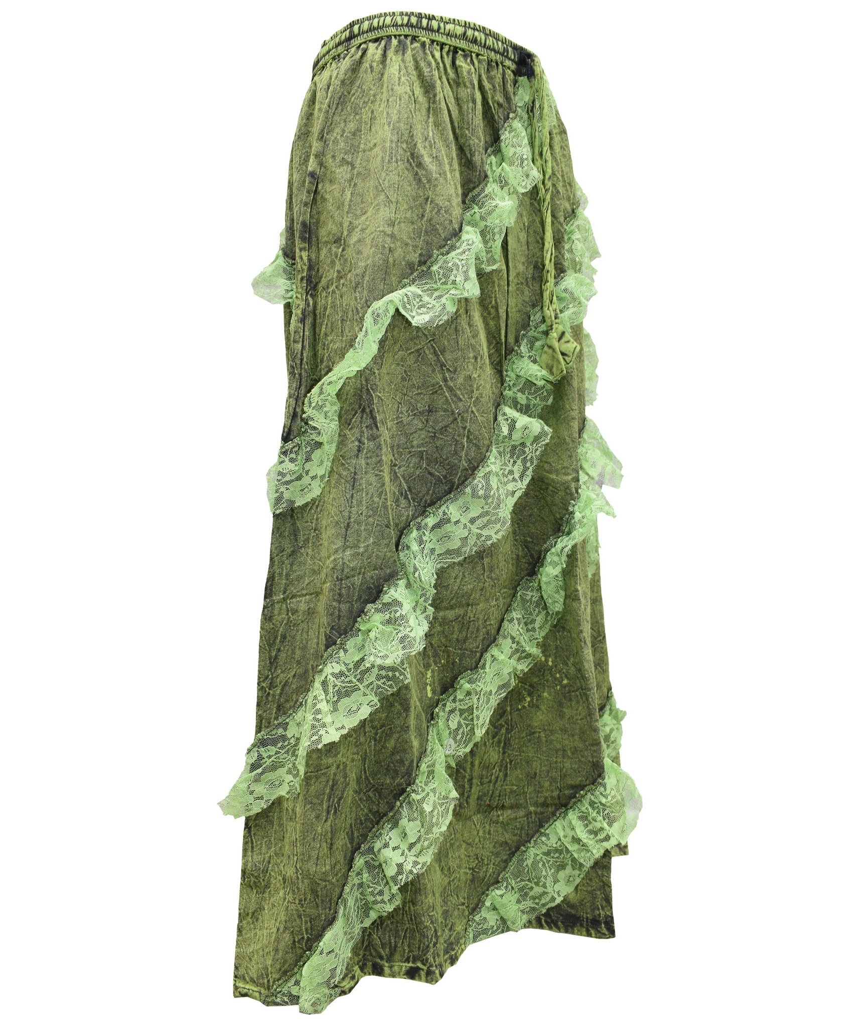 Lace Tiered Maxi Skirt-5454