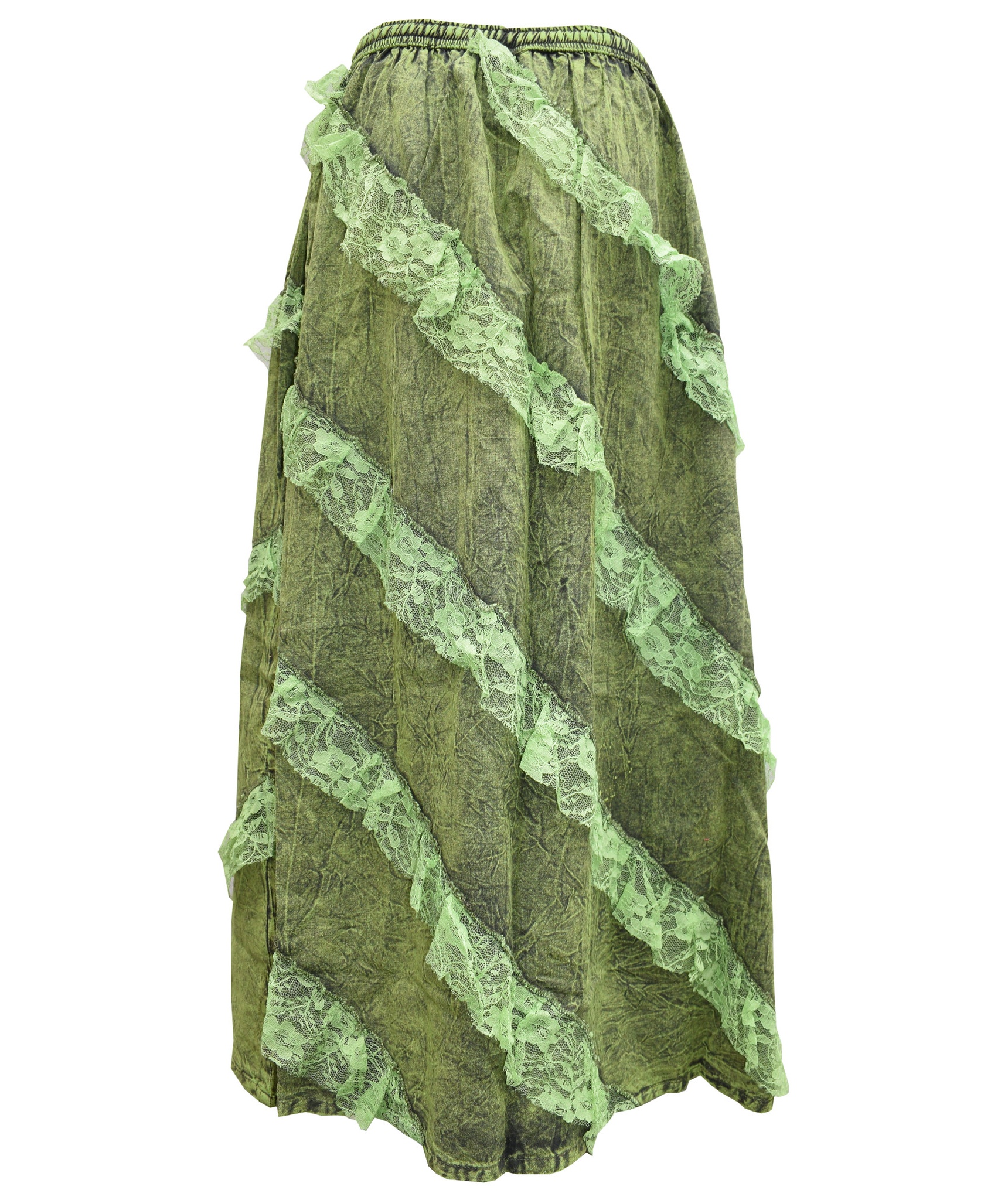 Lace Tiered Maxi Skirt-5455