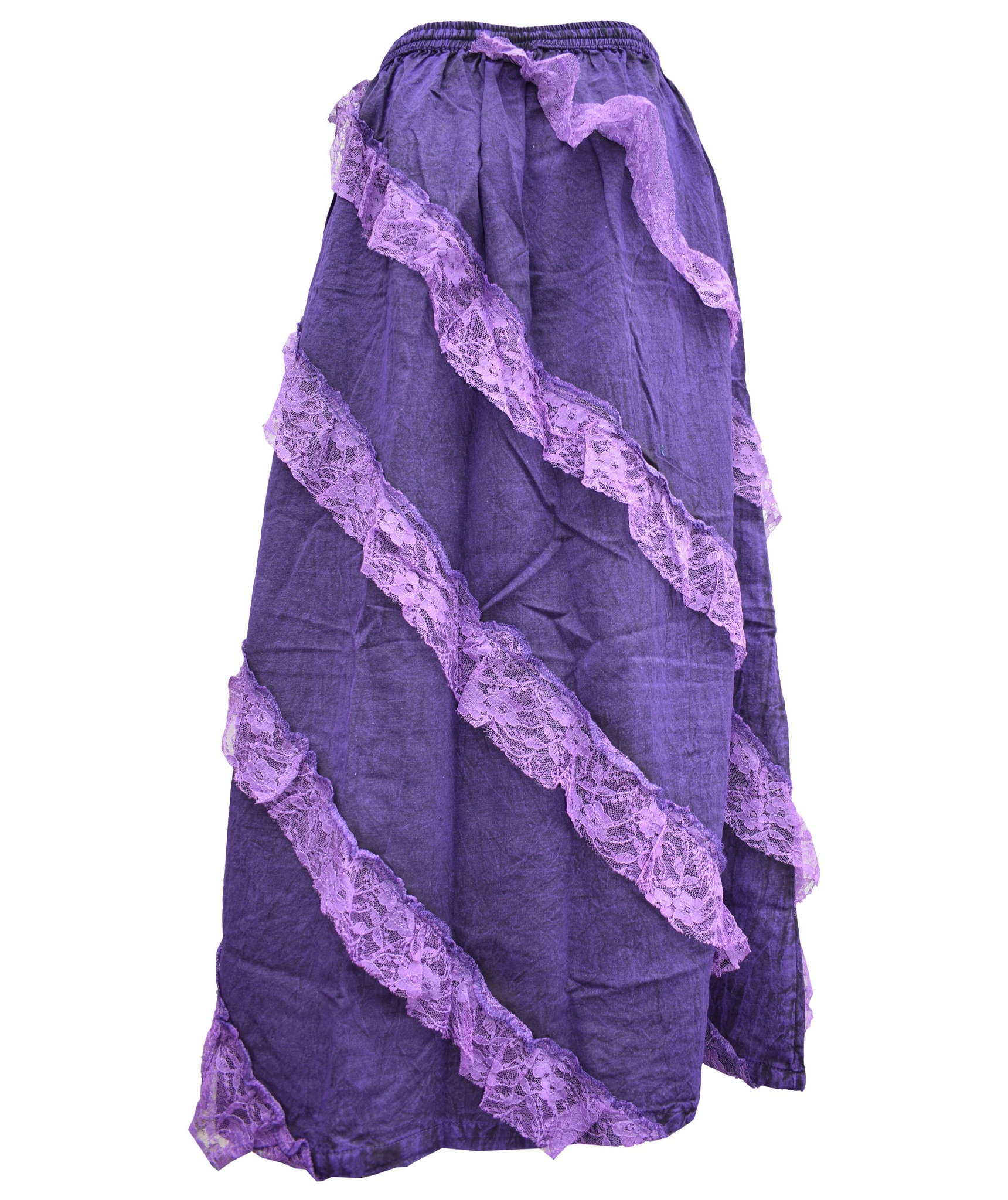 Lace Tiered Maxi Skirt-5456