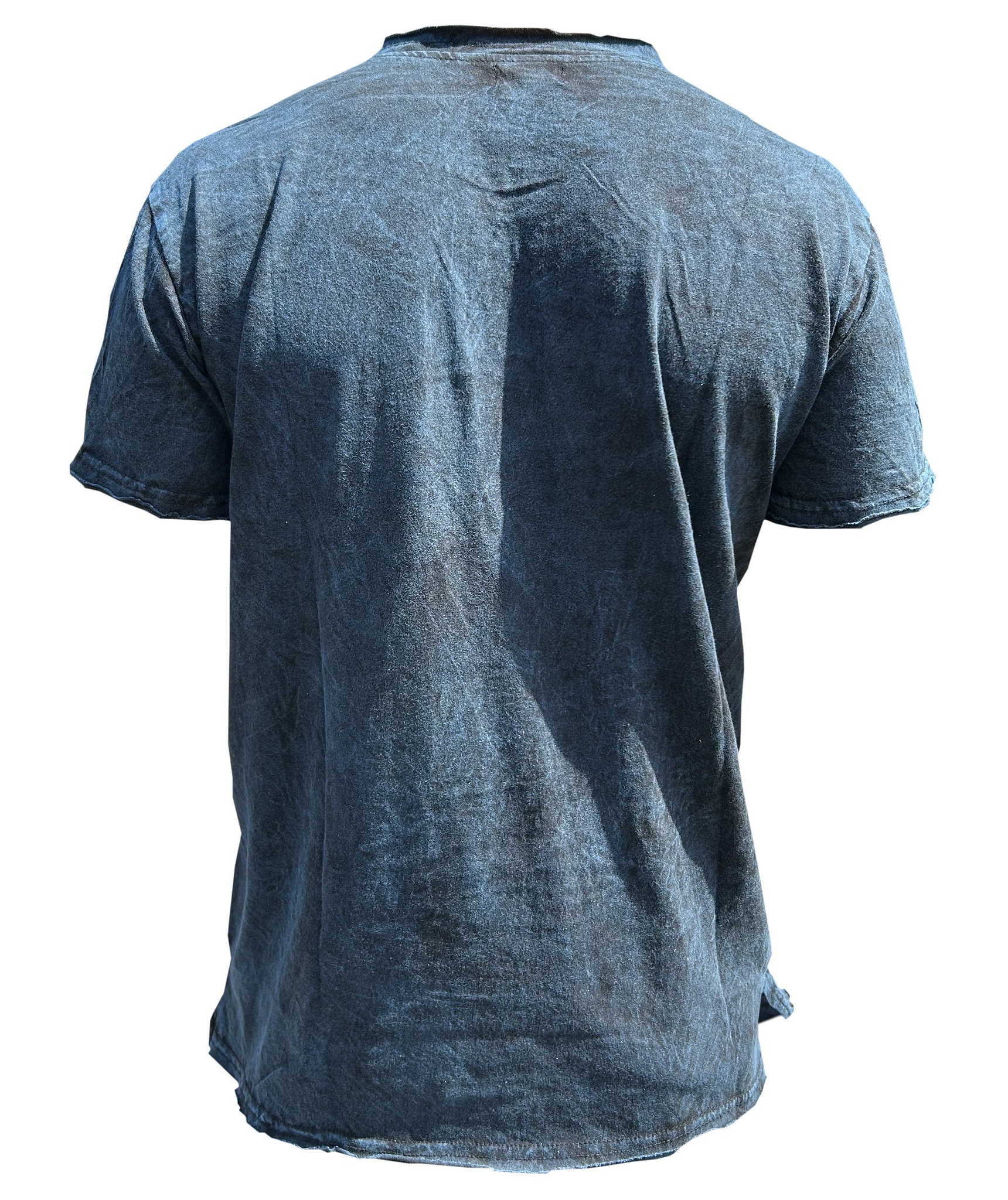 Mens Frayed Ganesh Print T-shirt-4426