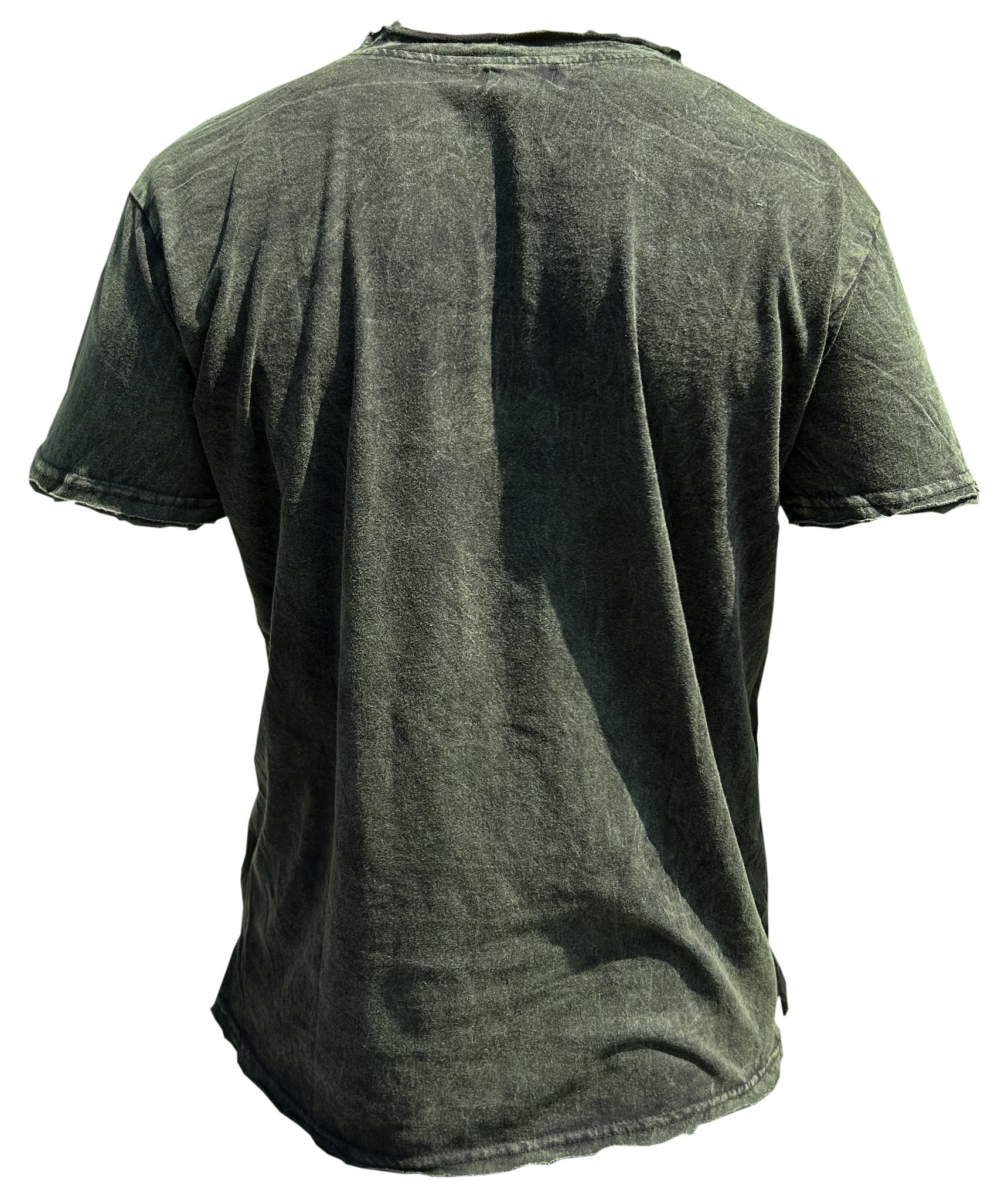 Mens Frayed Ganesh Print T-shirt-4428