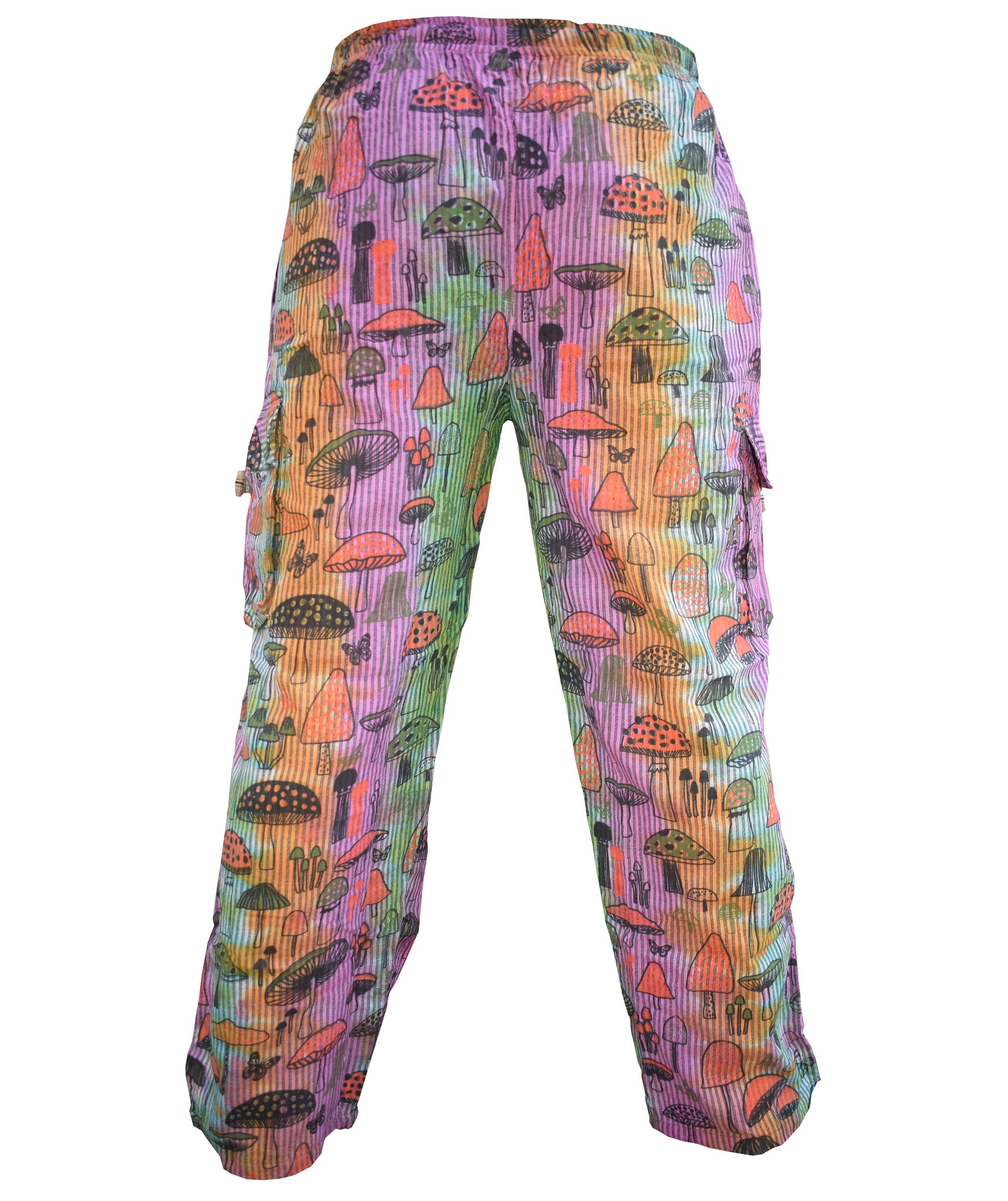 Mens Mushroom Striped Tie Dye Trouser-5478