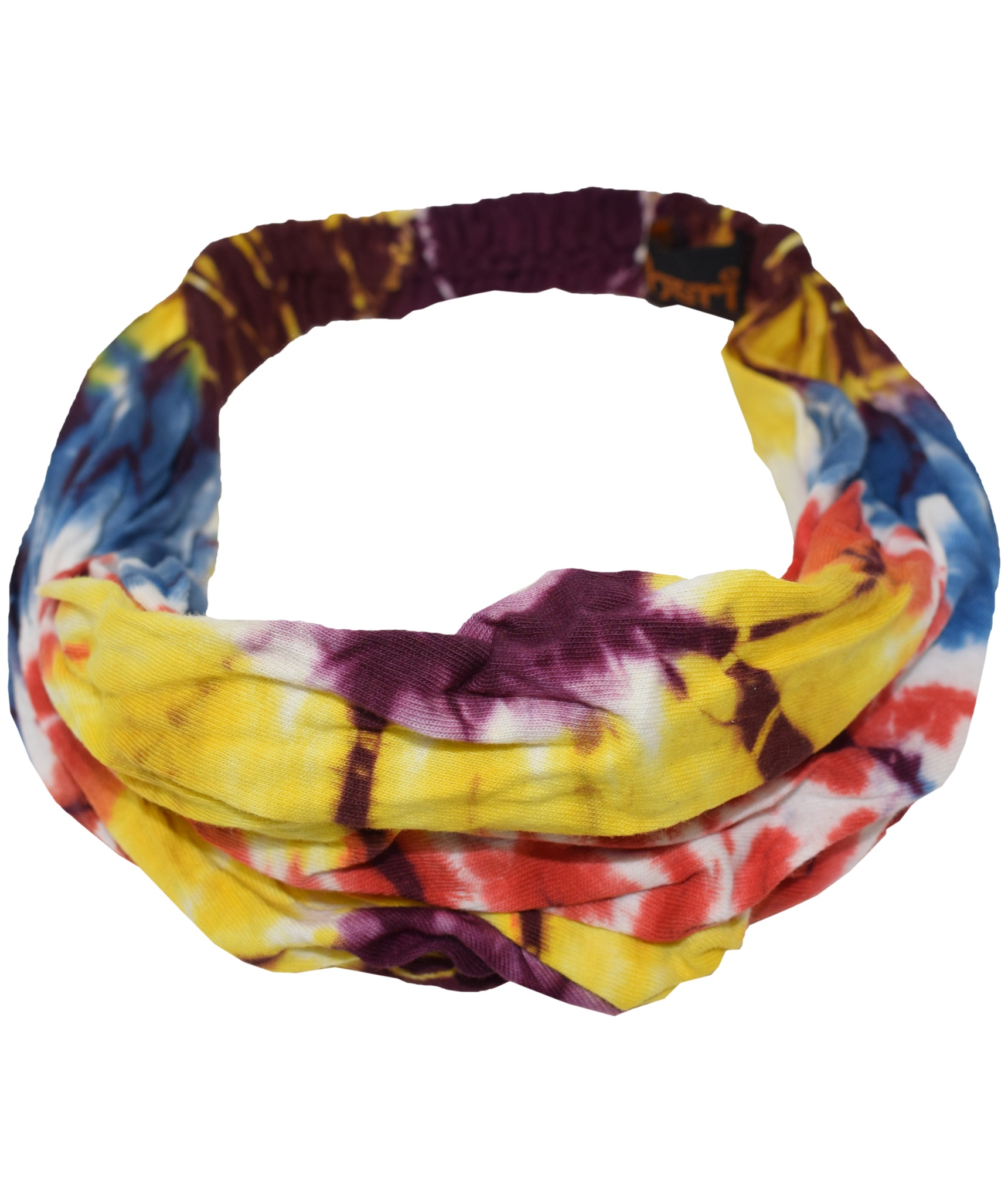 Mustard Cotton Tie Dye Multi-color Headband -3522