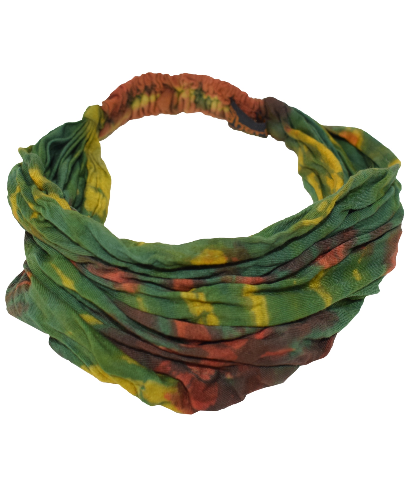 Mustard Cotton Tie Dye Multi-color Headband -3525