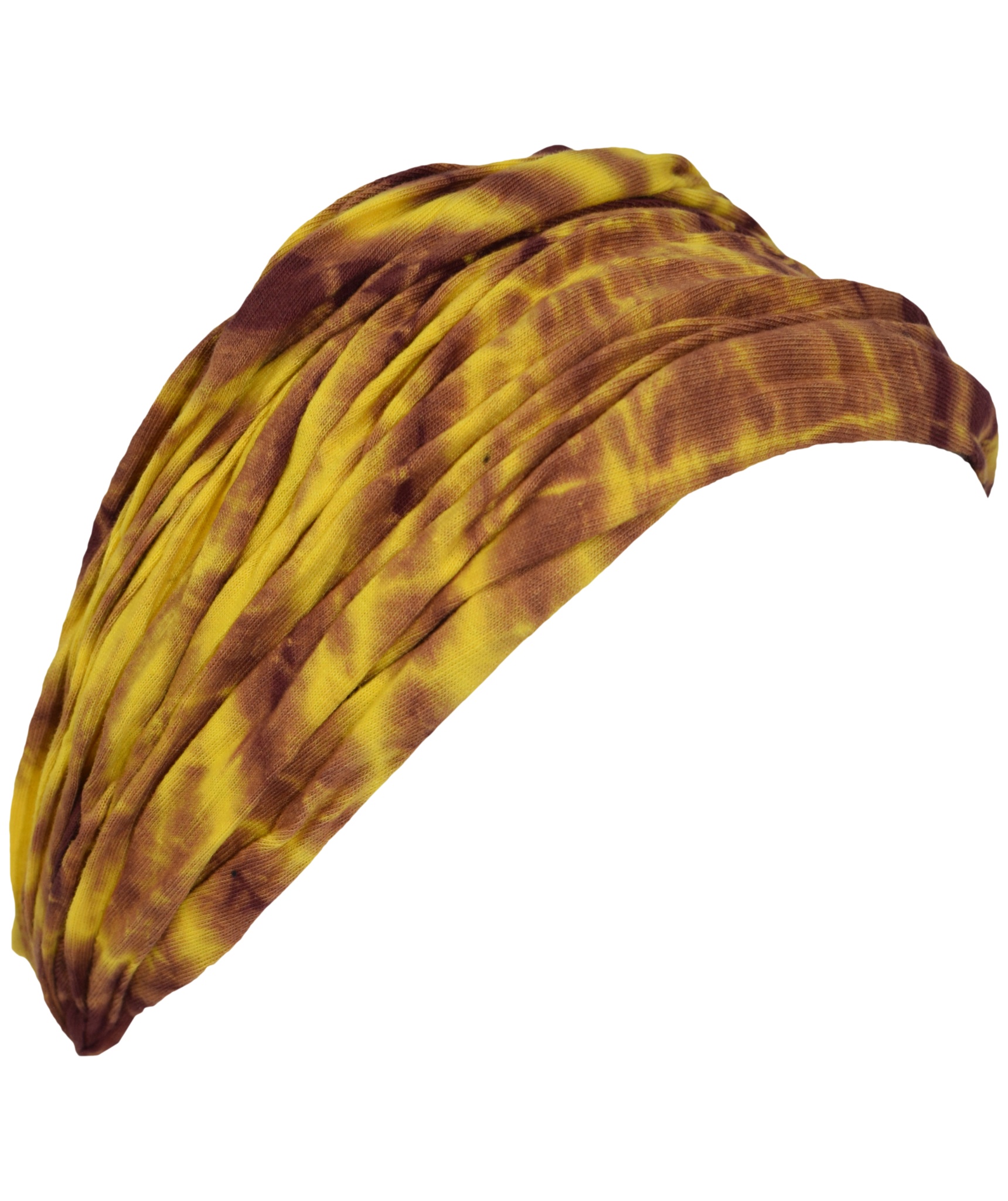 Mustard Cotton Tie Dye Multi-color Headband -3528