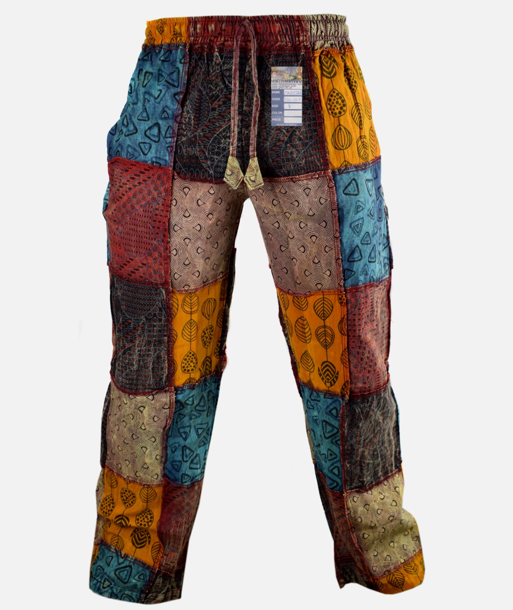 Paisley Patch Straight Trousers-116