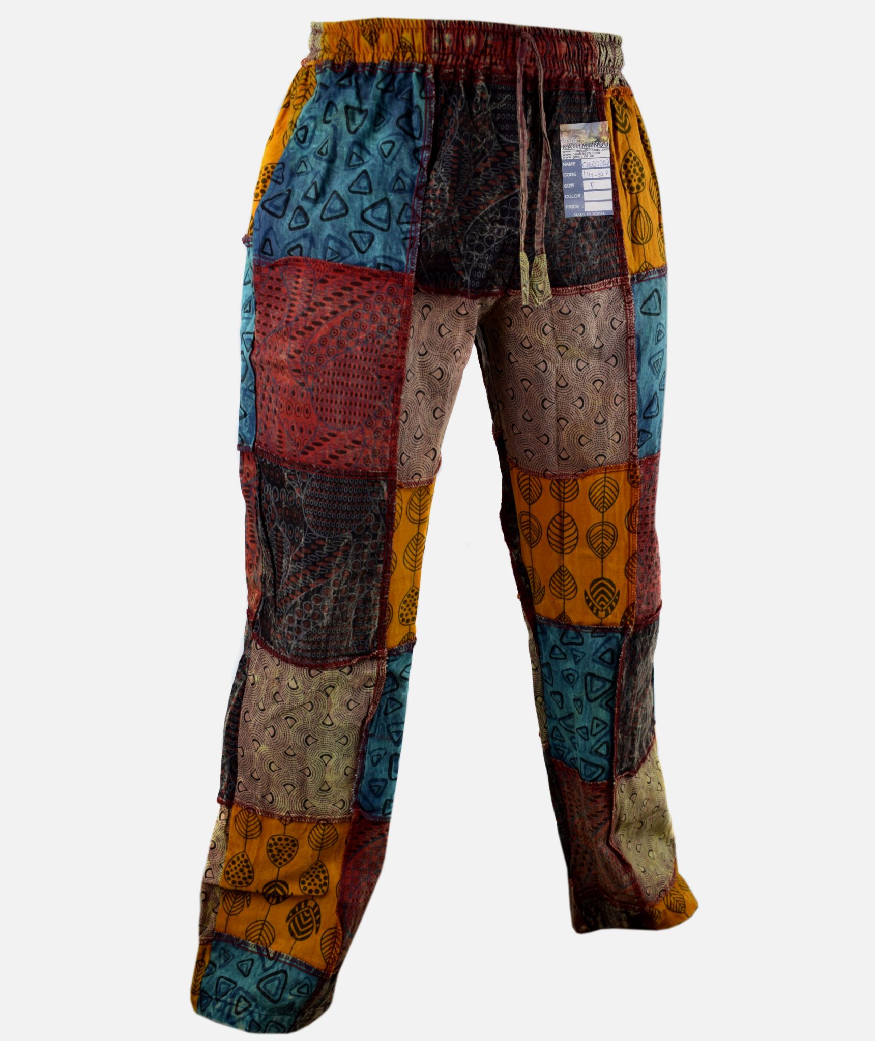 Paisley Patch Straight Trousers-834