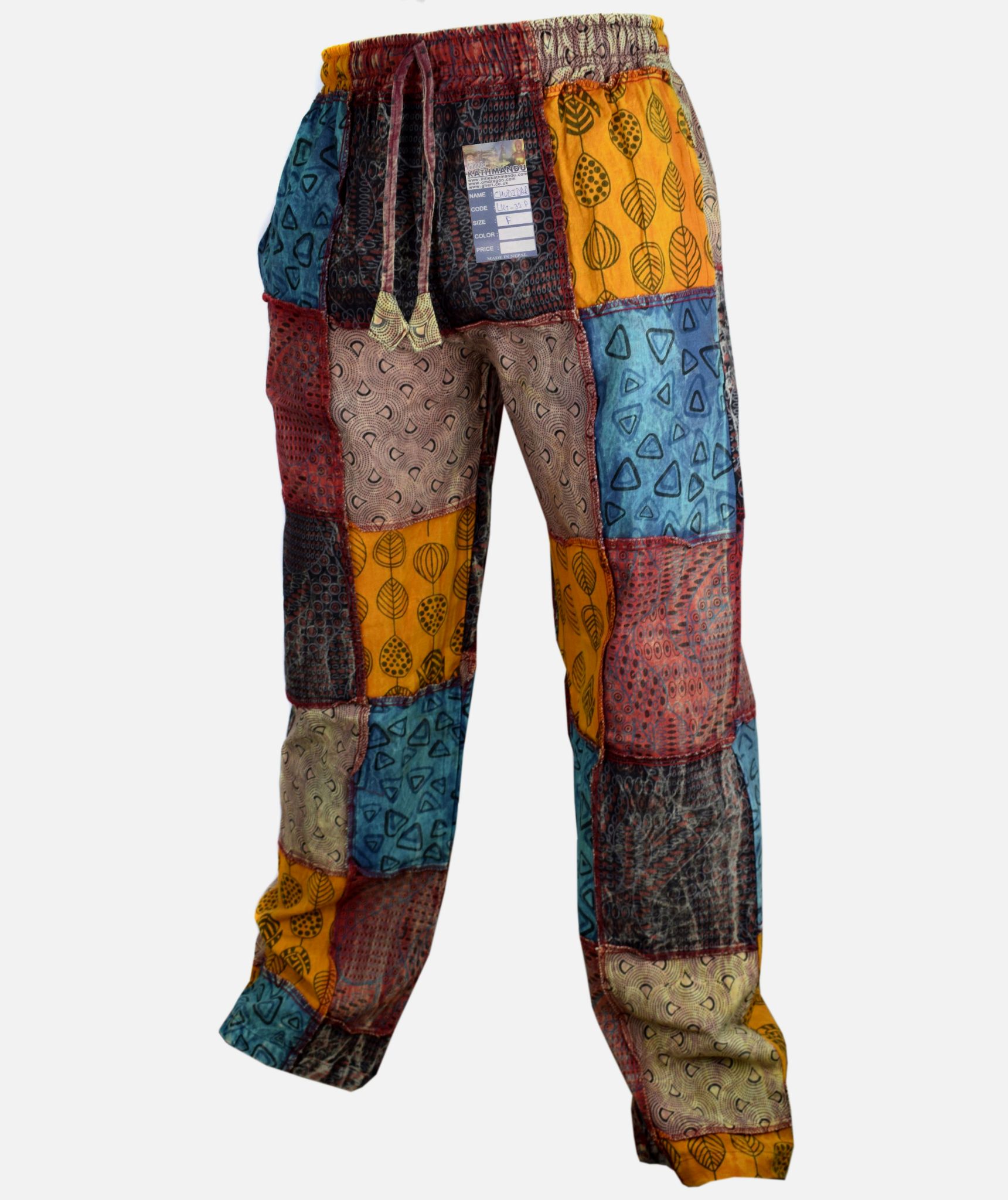 Paisley Patch Straight Trousers-835