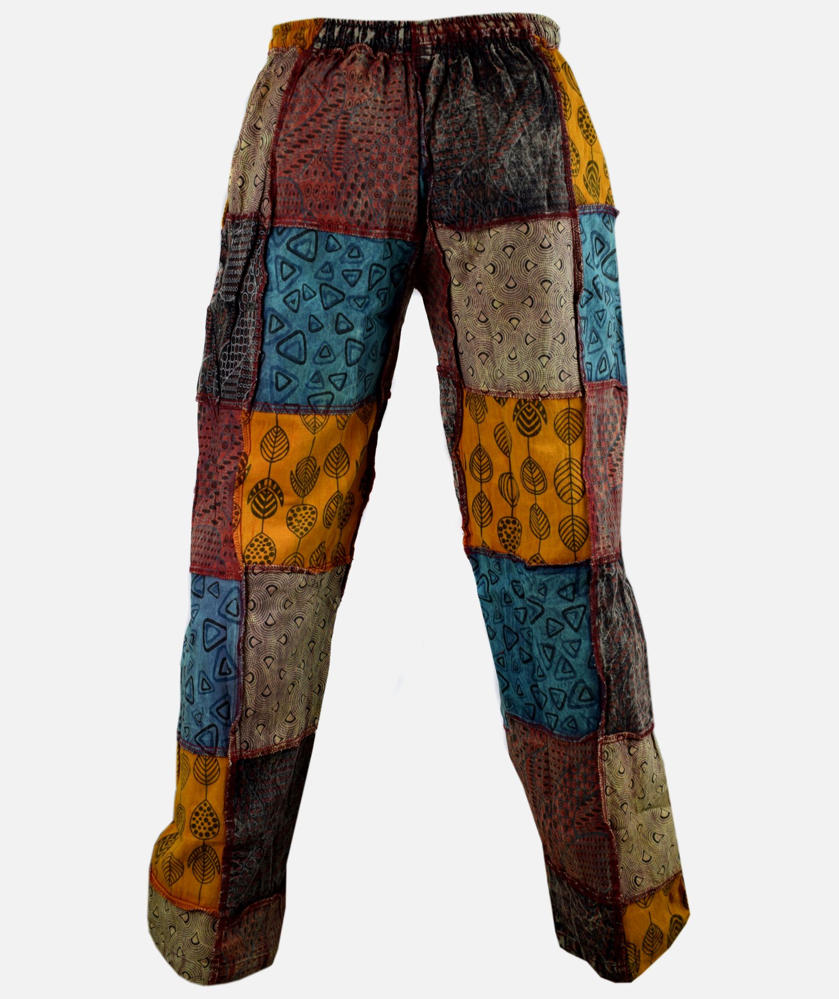 Paisley Patch Straight Trousers-836