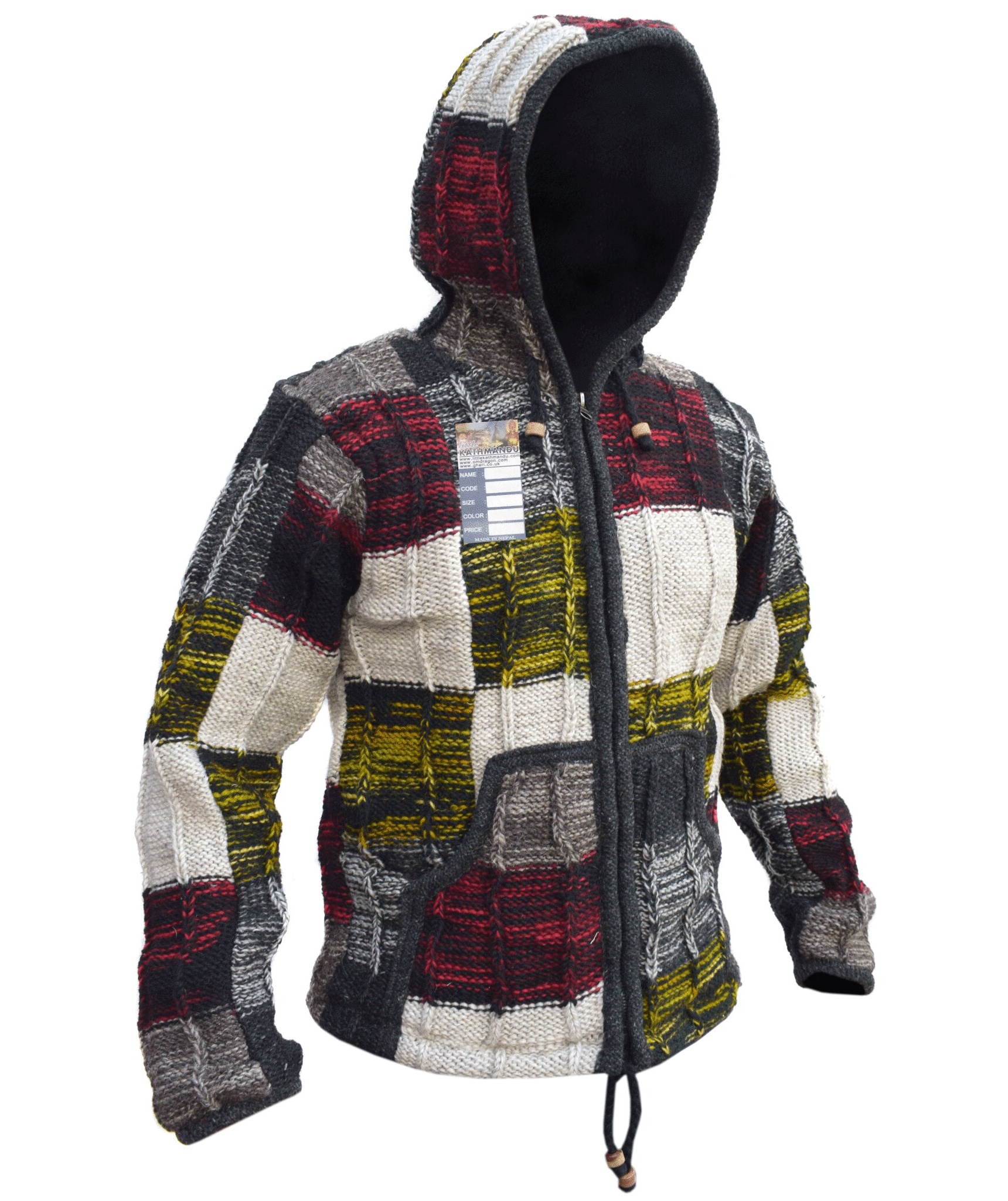 Patchwork Ribs Knitted Woolen Jumper-5394