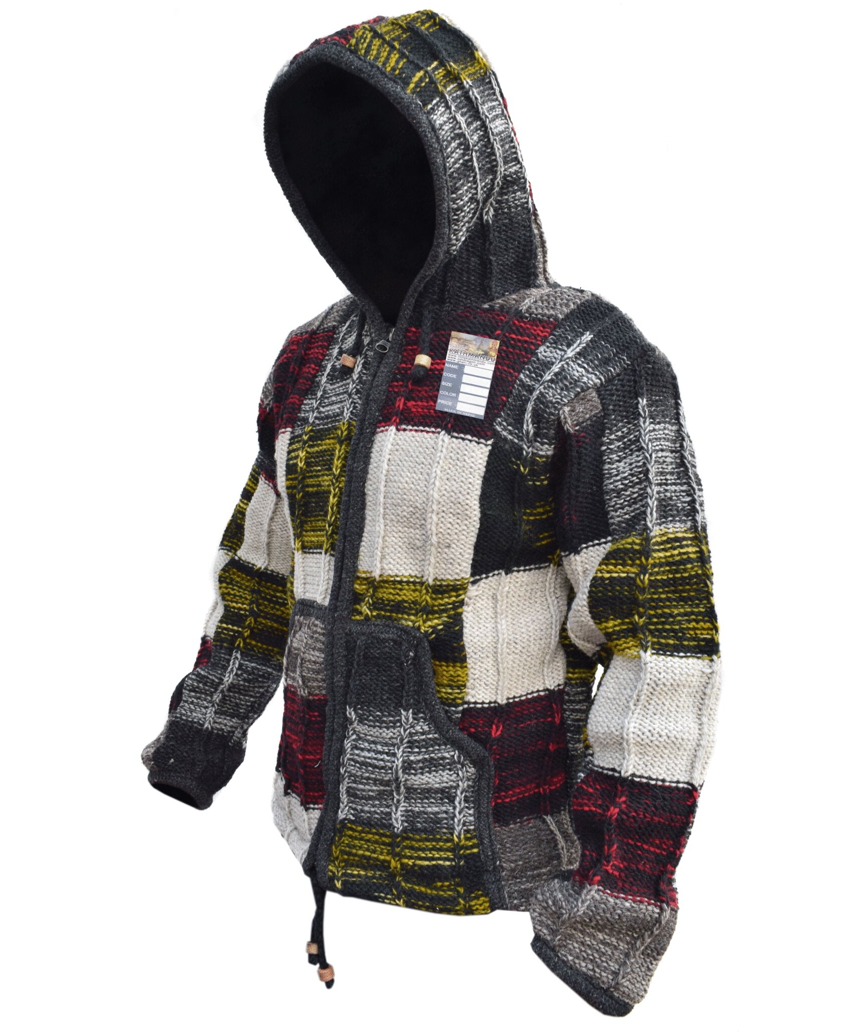 Patchwork Ribs Knitted Woolen Jumper-5395