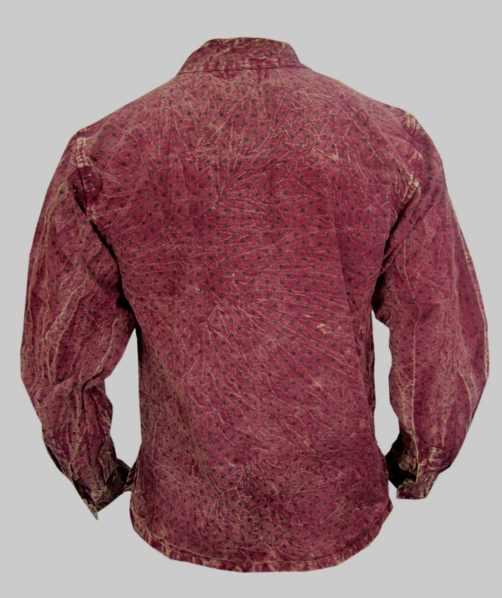 Polka Dot Stonewashed Cotton Shirt-632