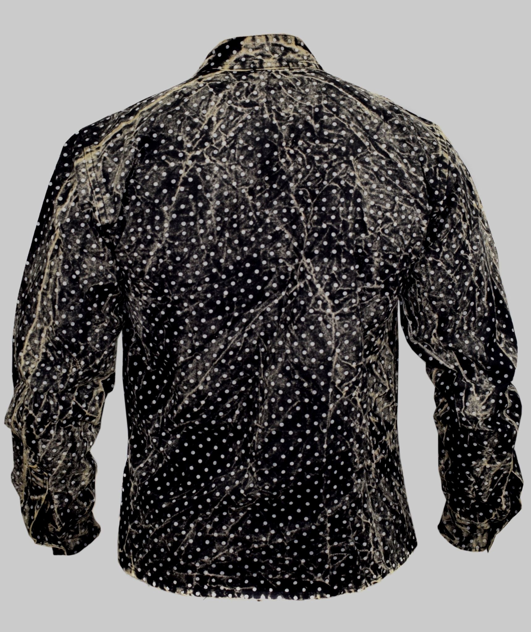 Polka Dot Stonewashed Cotton Shirt-983