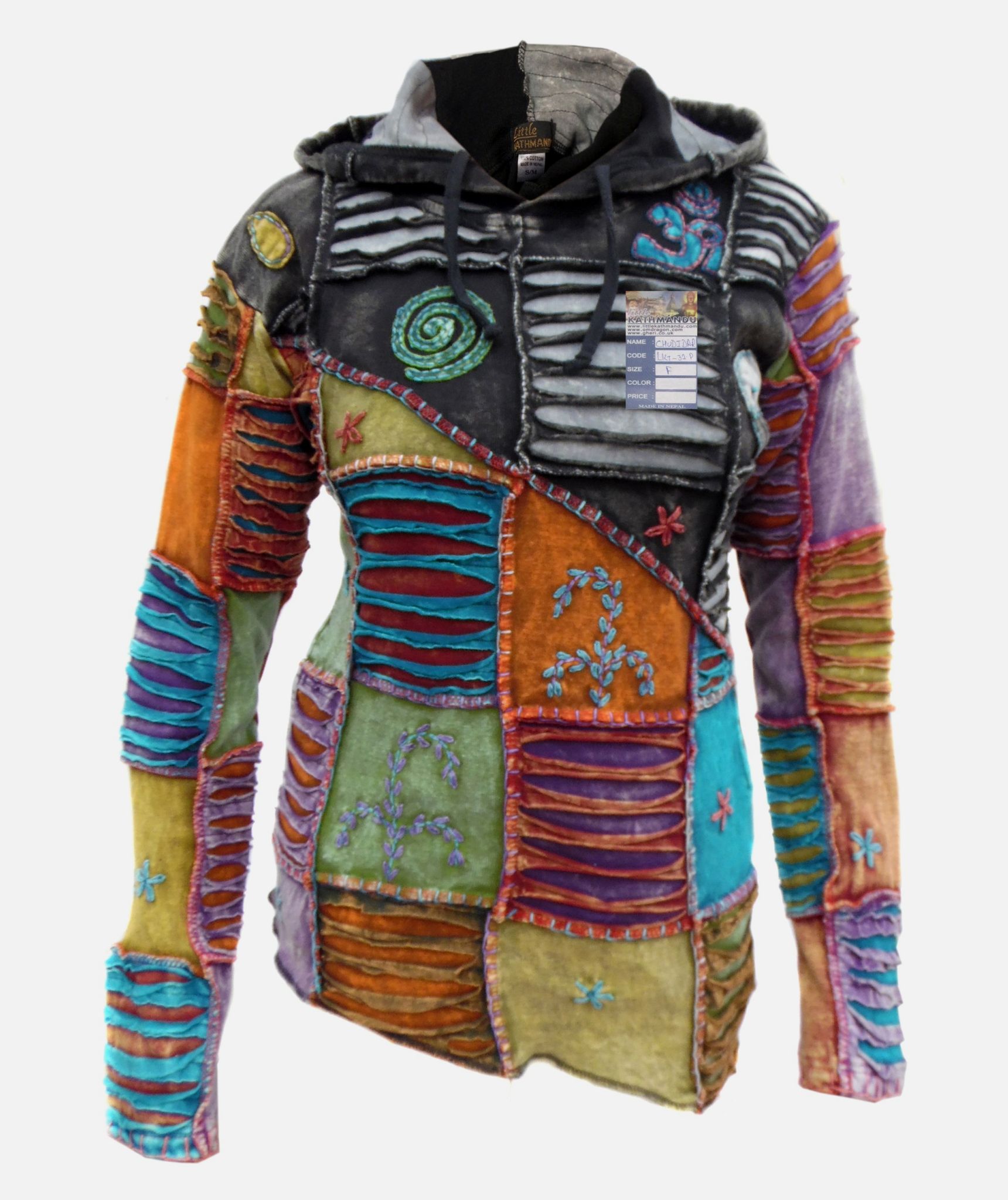 Sidecut Pixie Boho OM Patchwork Top-91