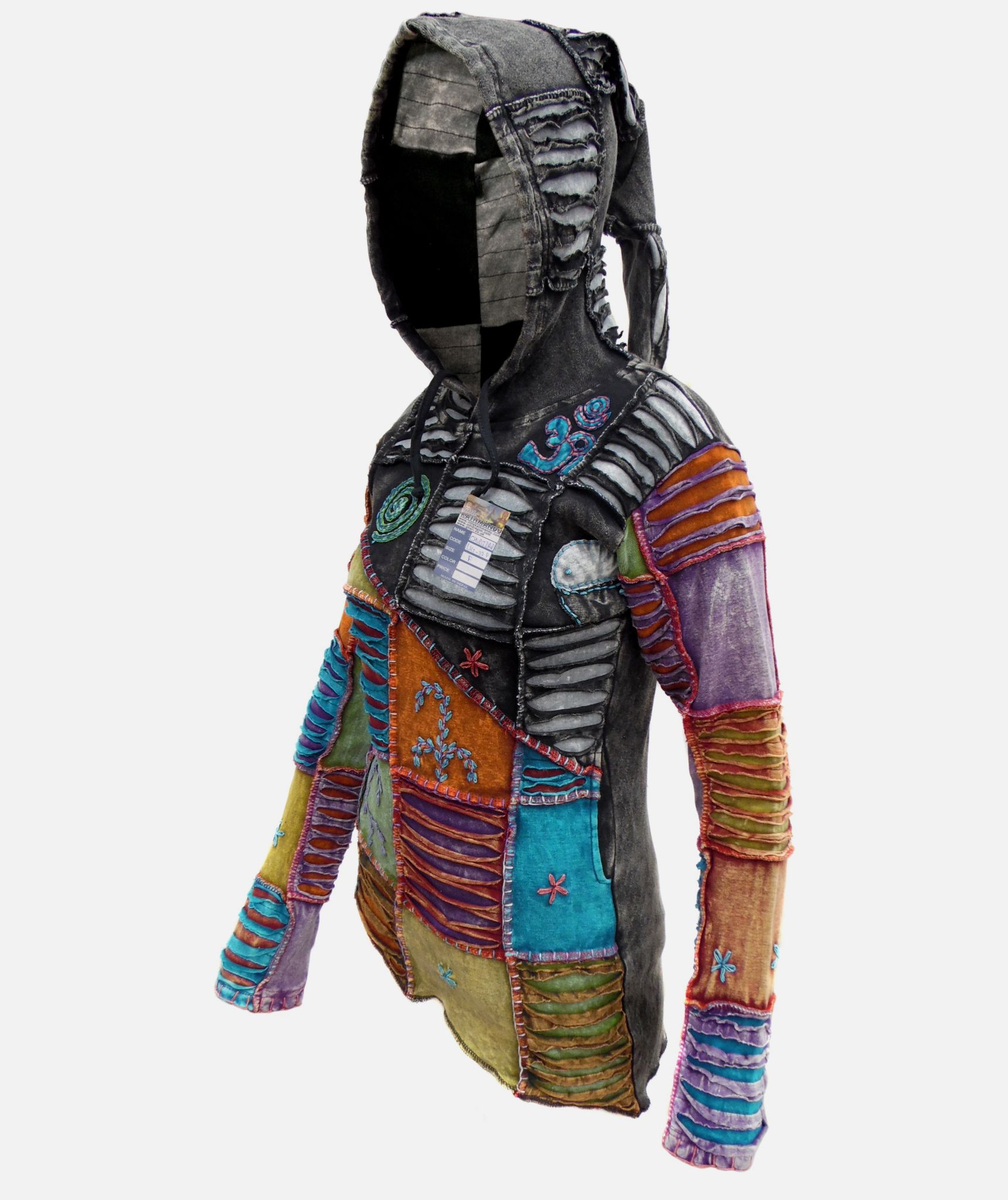 Sidecut Pixie Boho OM Patchwork Top-747