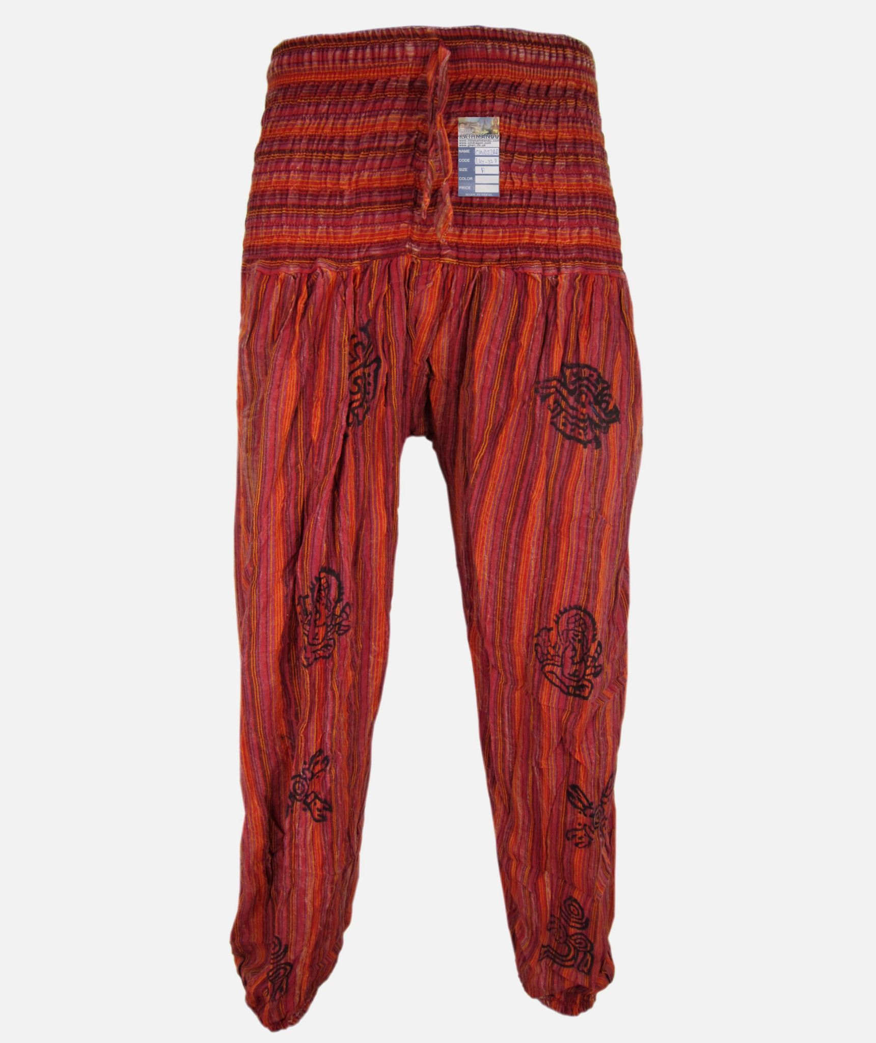 Stonewashed High Waist Genie Pants-92