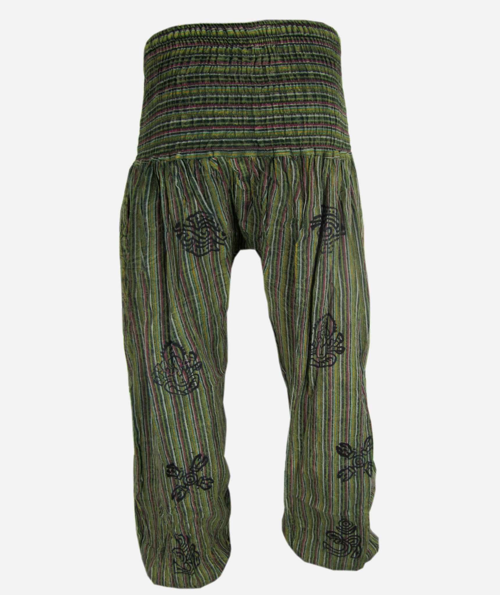 Stonewashed High Waist Genie Pants-754