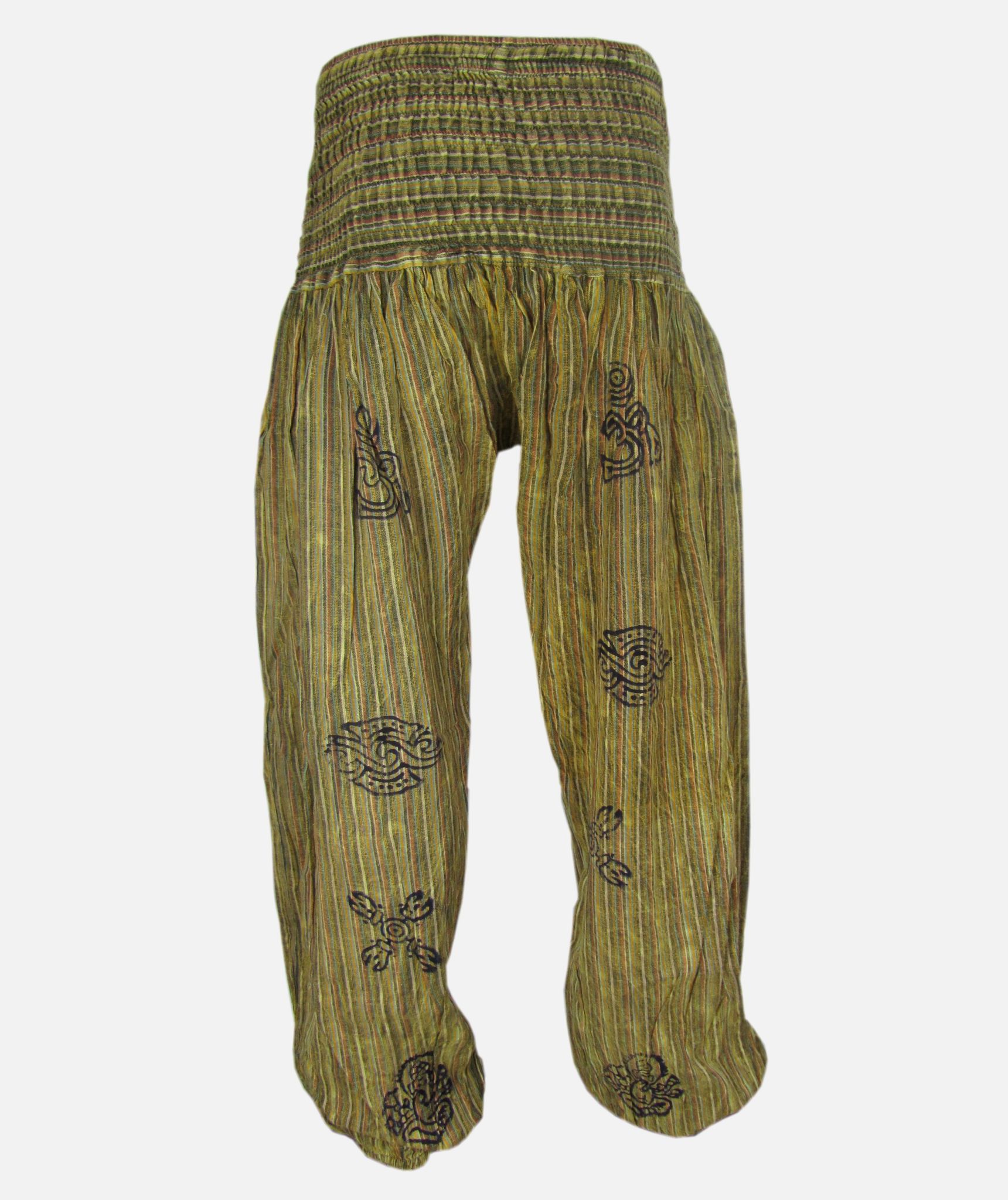 Stonewashed High Waist Genie Pants-755