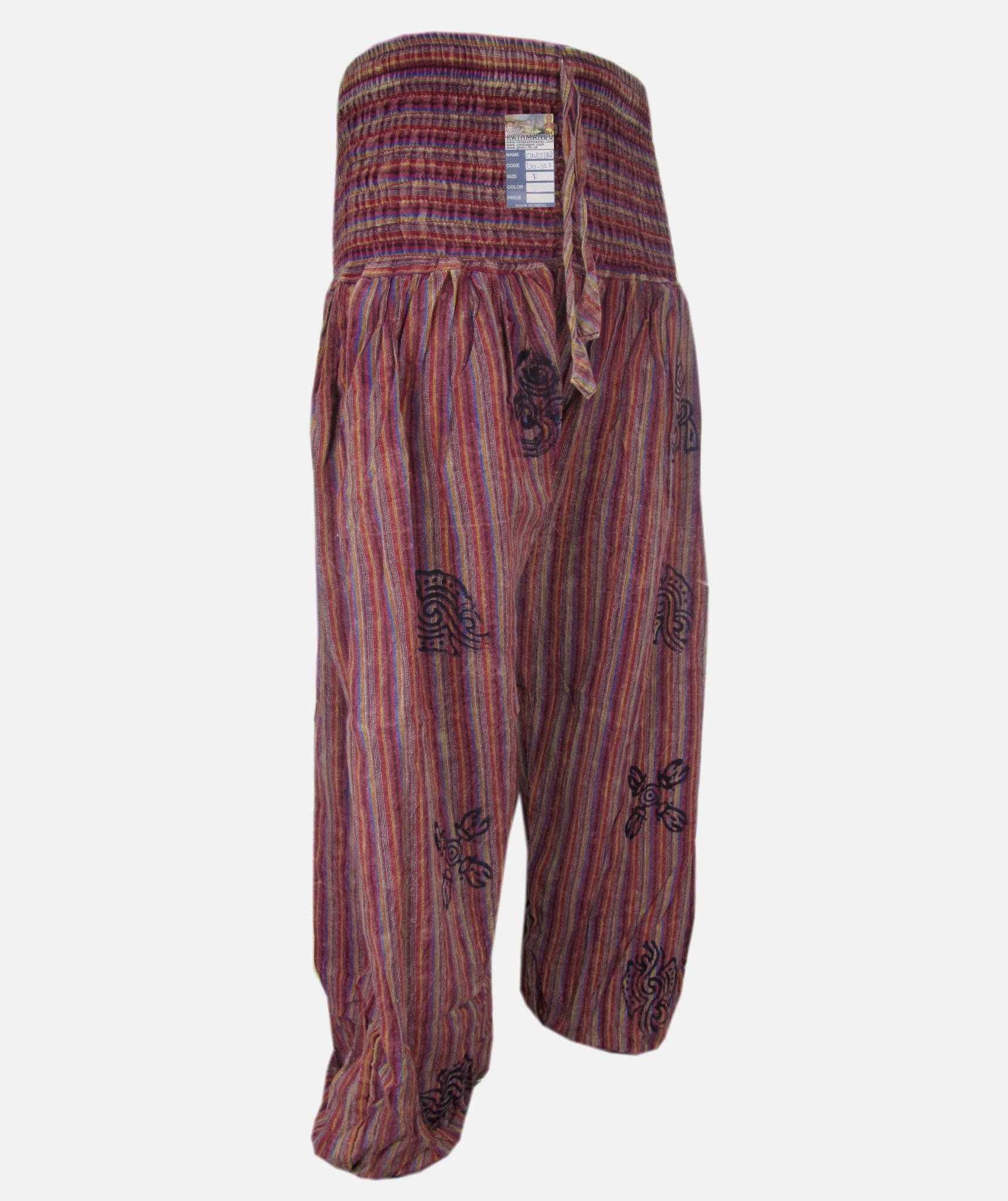 Stonewashed High Waist Genie Pants-757