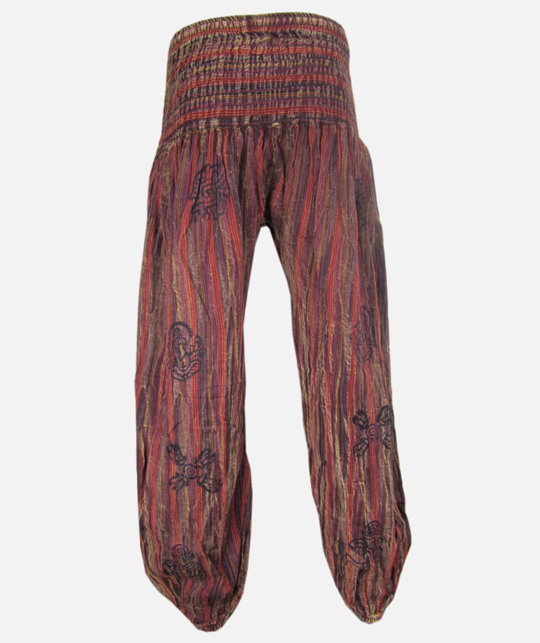 Stonewashed High Waist Genie Pants-758