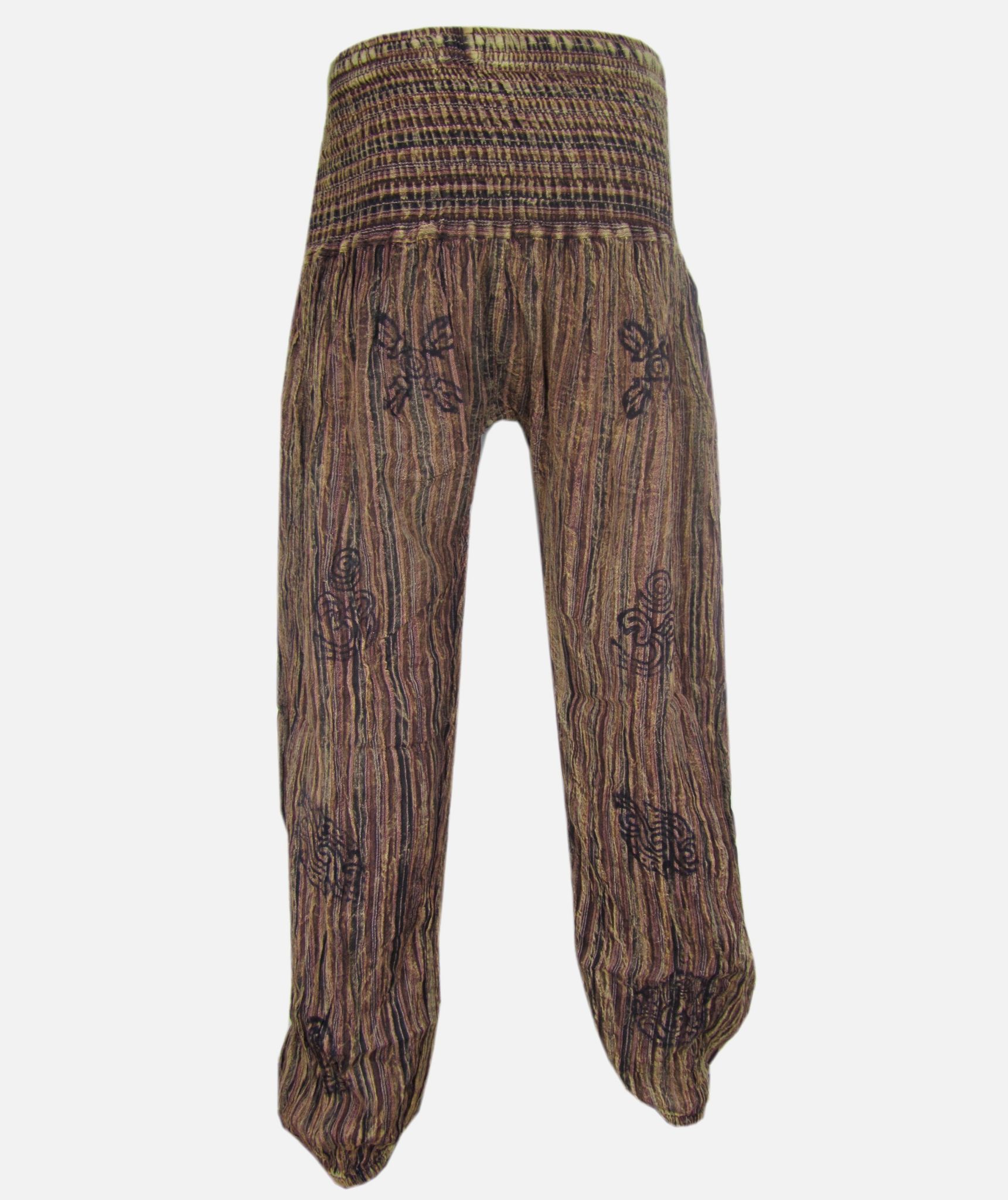 Stonewashed High Waist Genie Pants-759