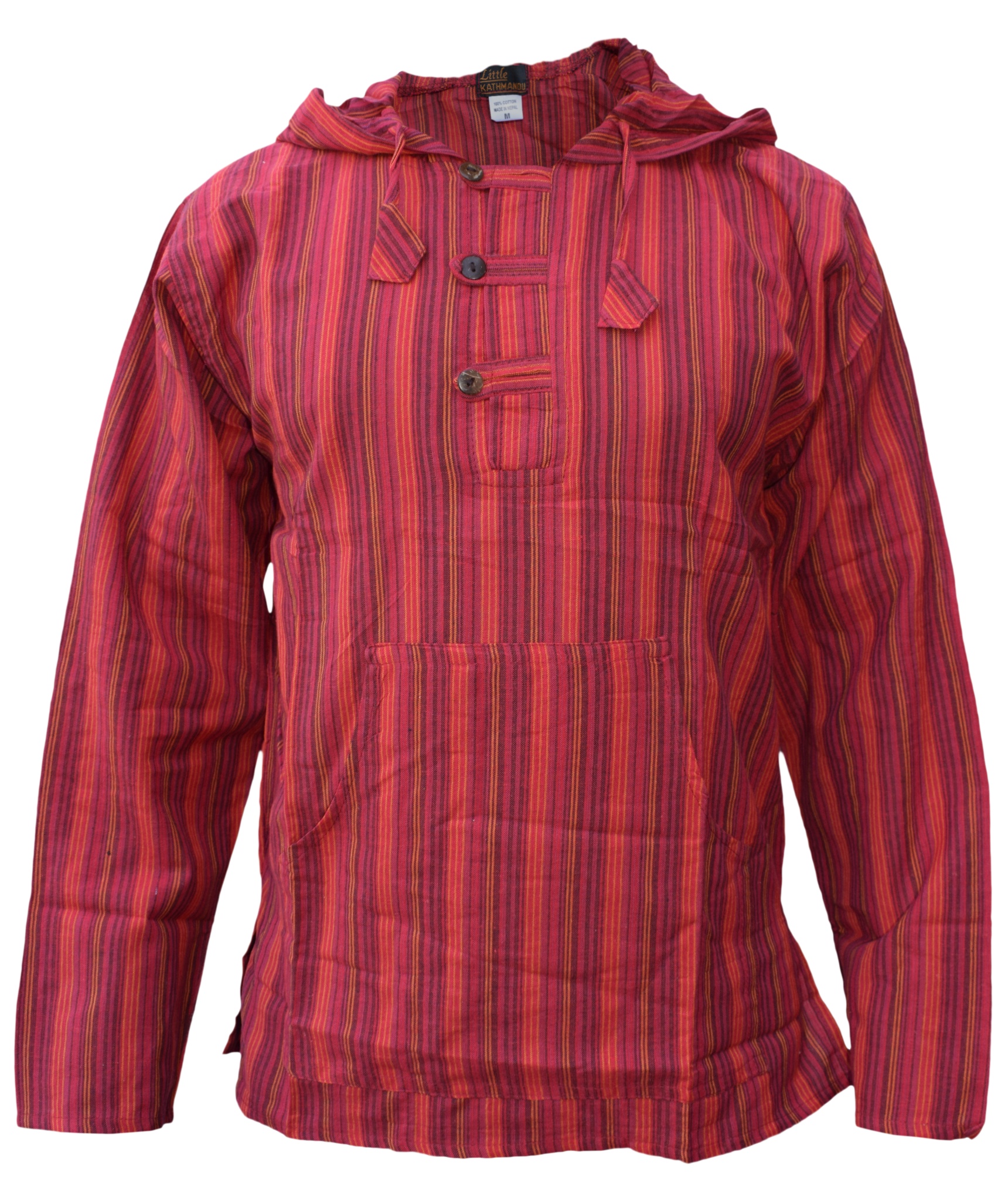 Striped Grandad Hoodie-5196