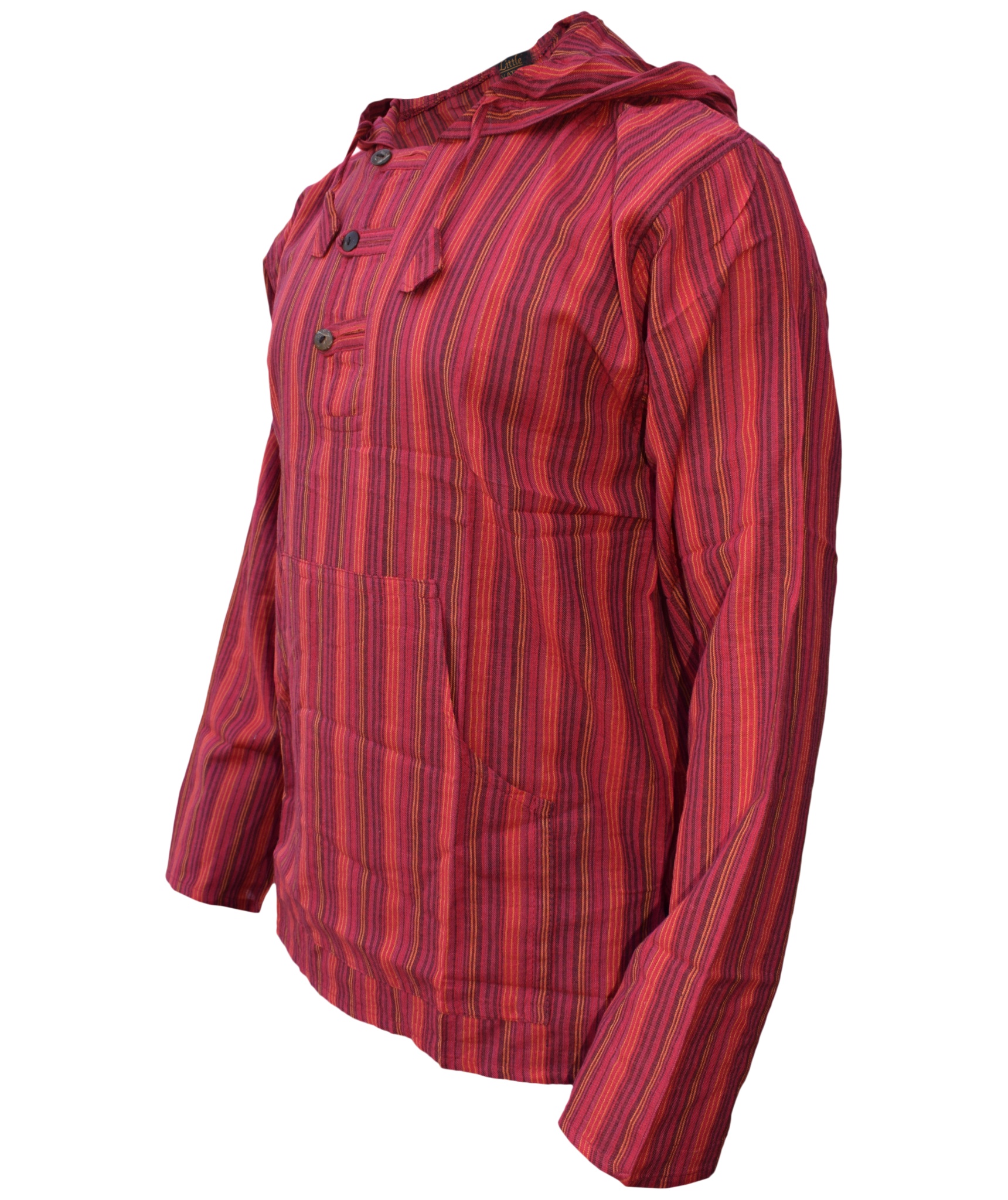 Striped Grandad Hoodie-5197