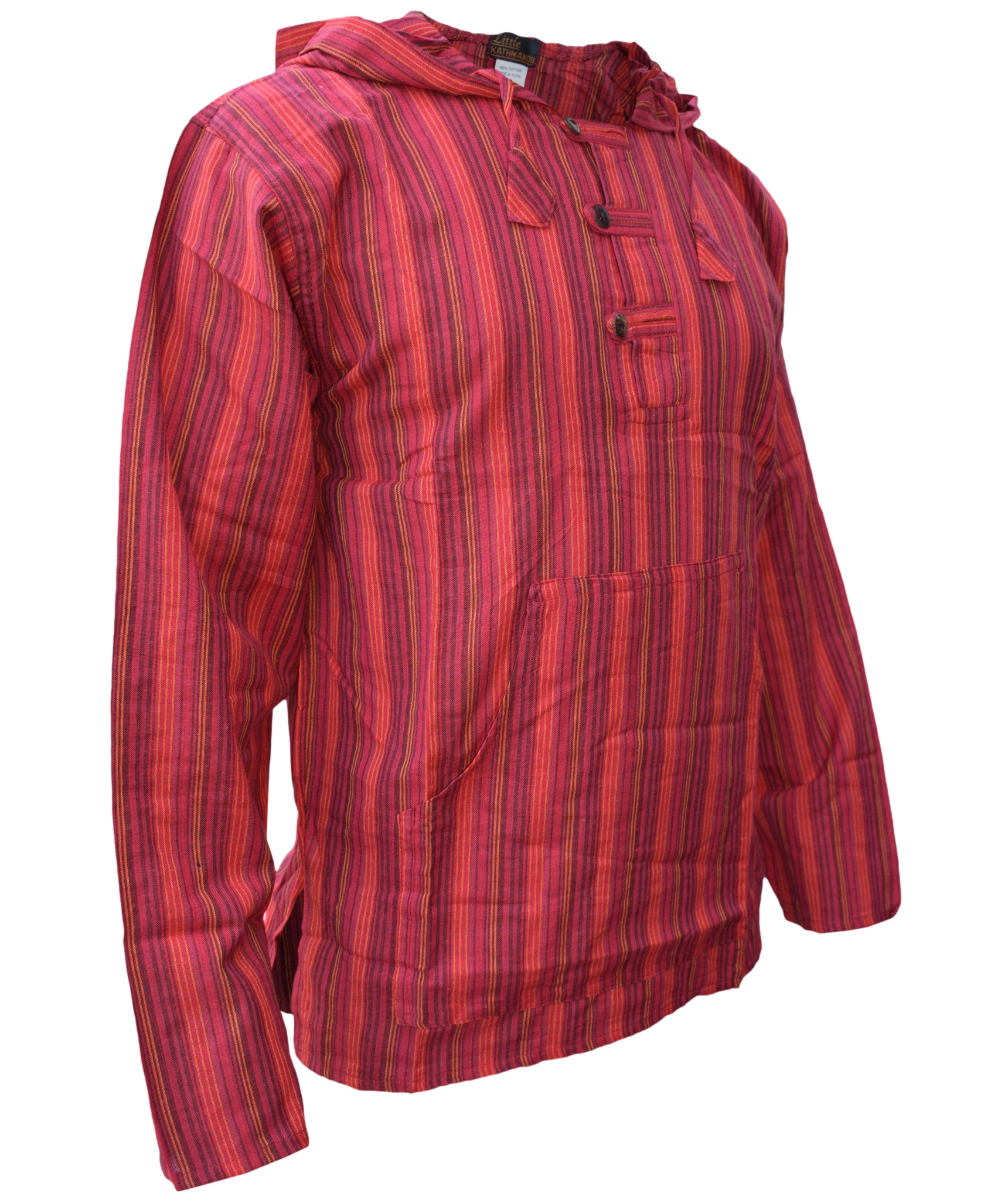 Striped Grandad Hoodie-5198
