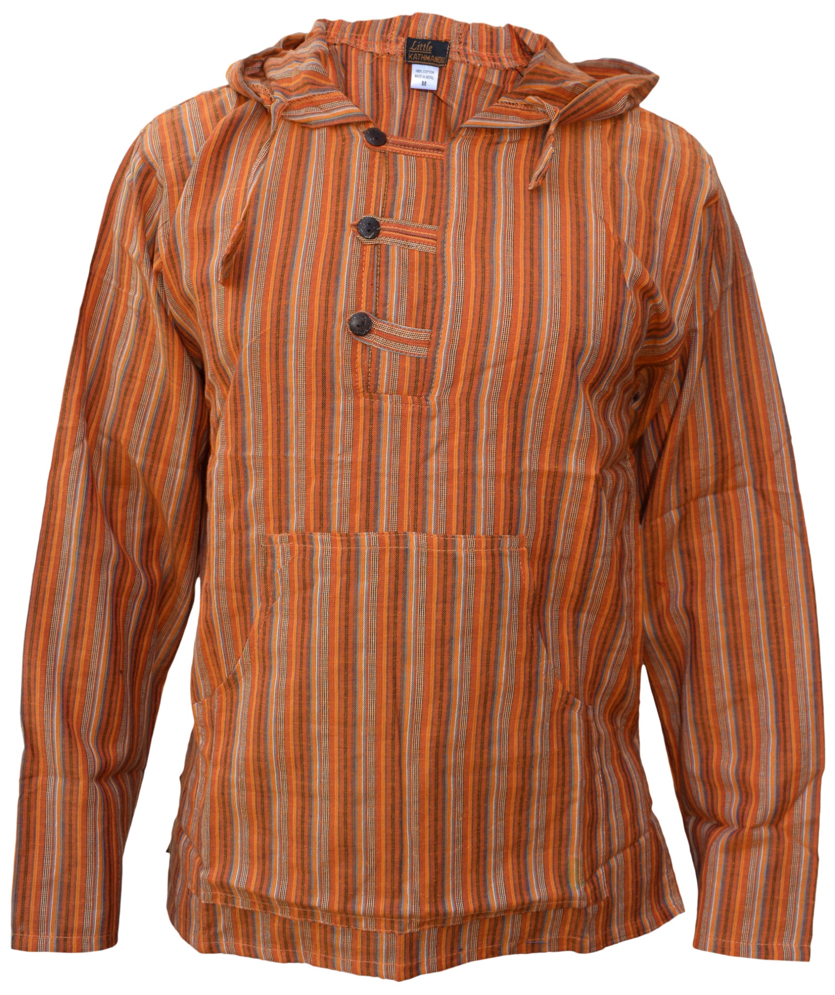 Striped Grandad Hoodie-5204