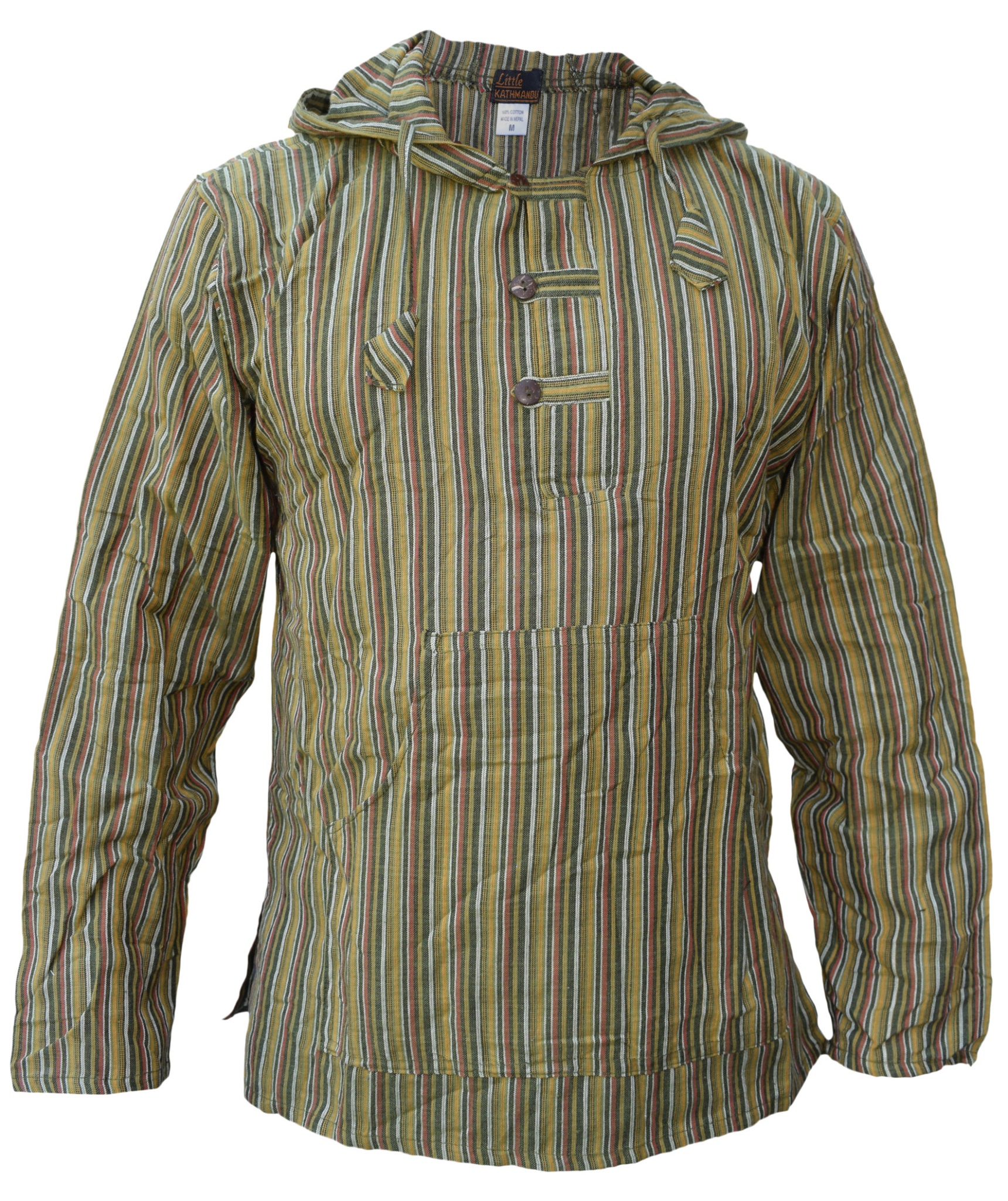 Striped Grandad Hoodie-5213
