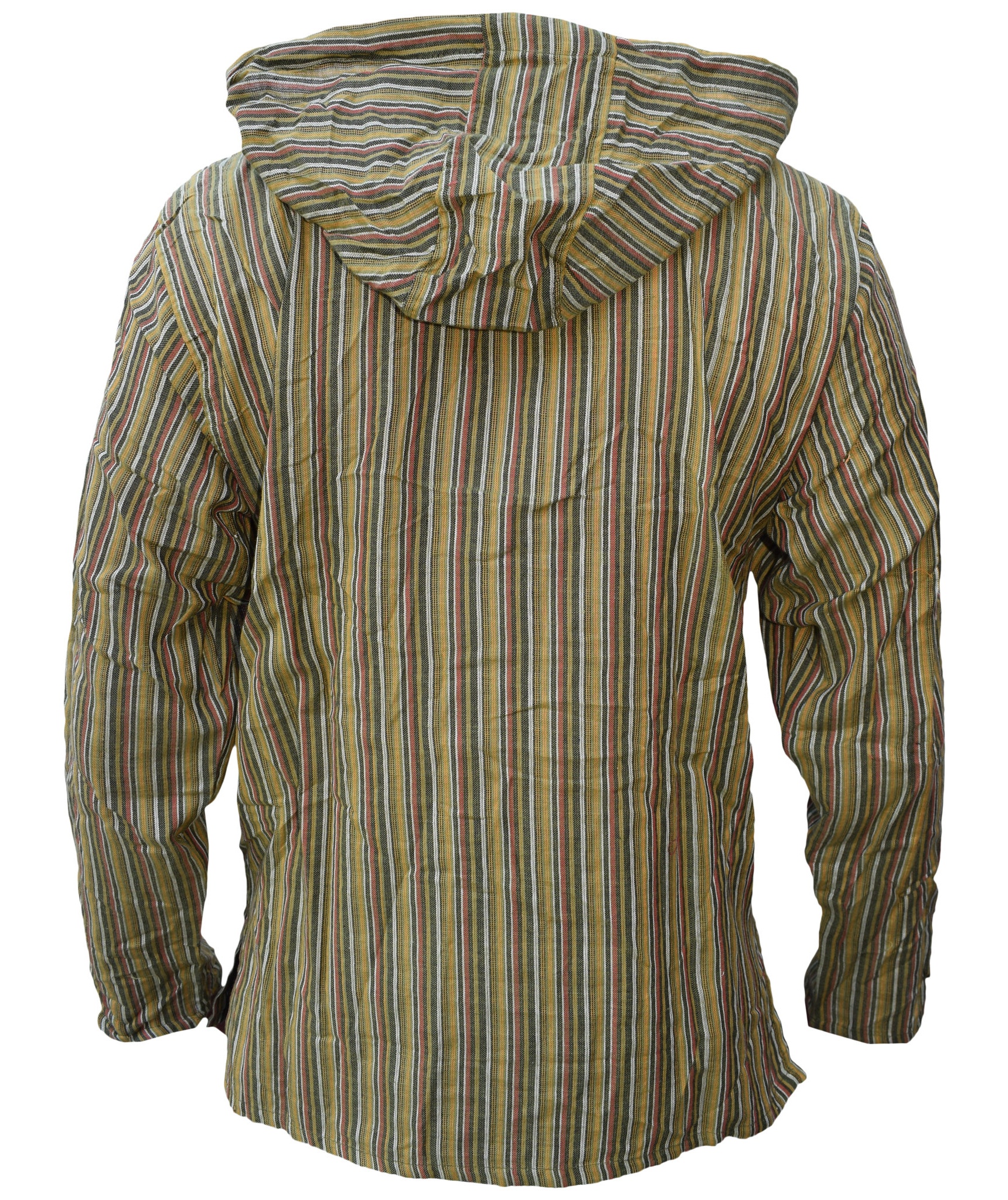 Striped Grandad Hoodie-5215