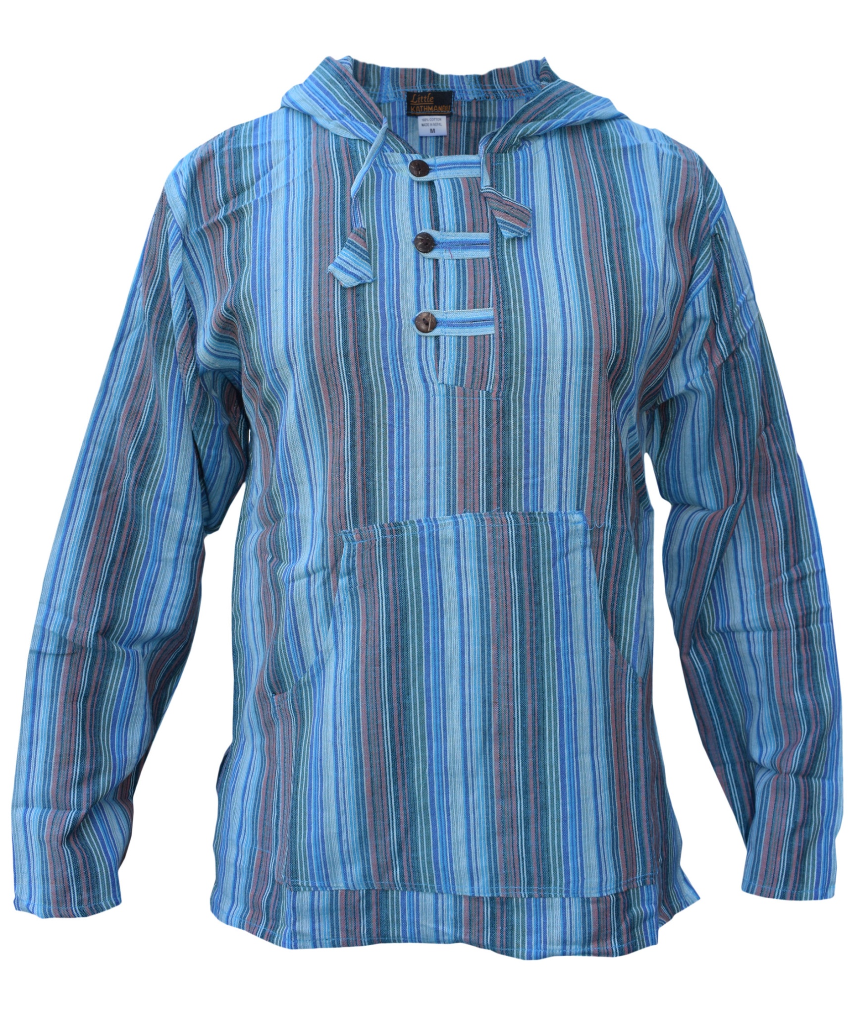 Striped Grandad Hoodie-5216