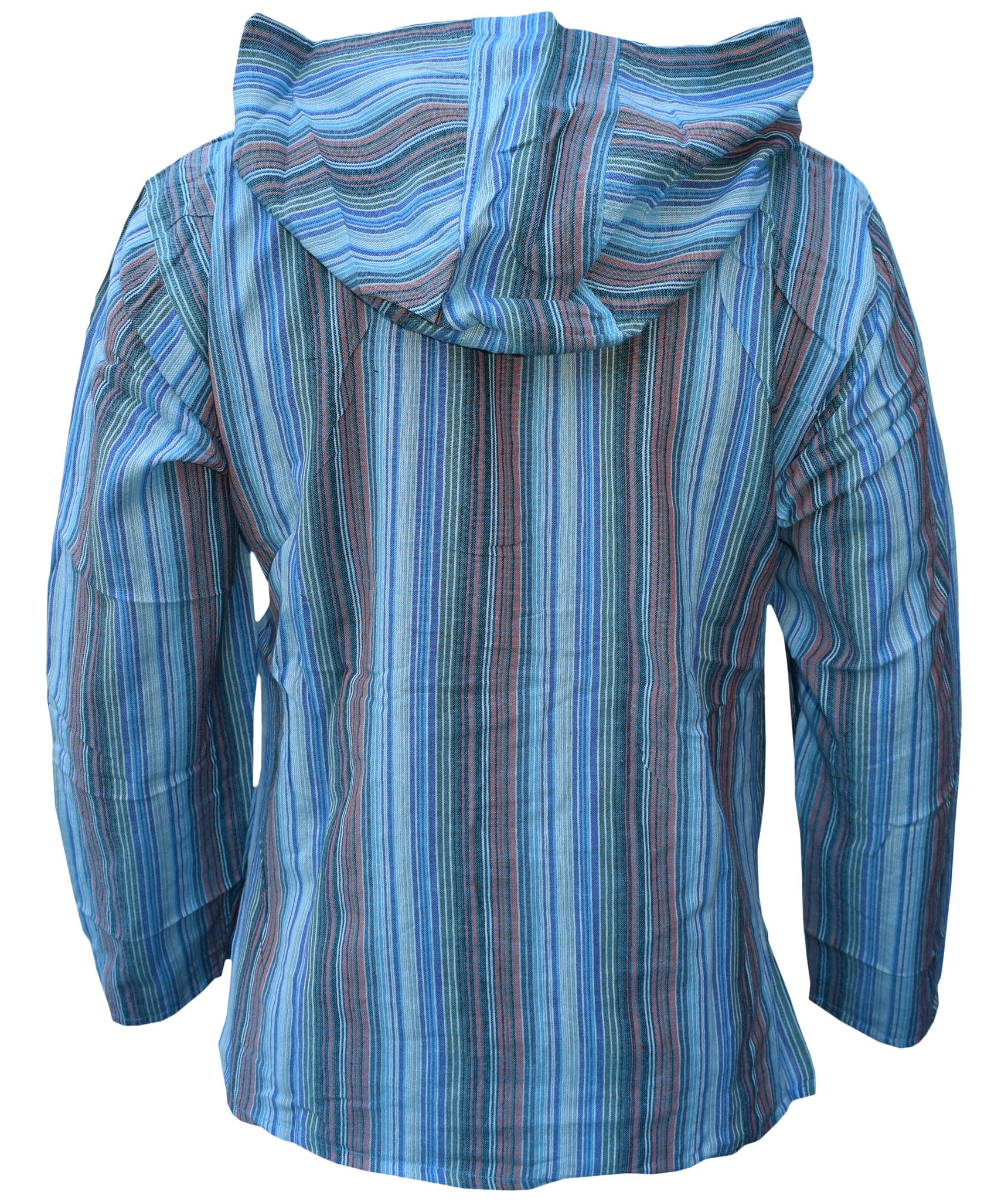 Striped Grandad Hoodie-5219