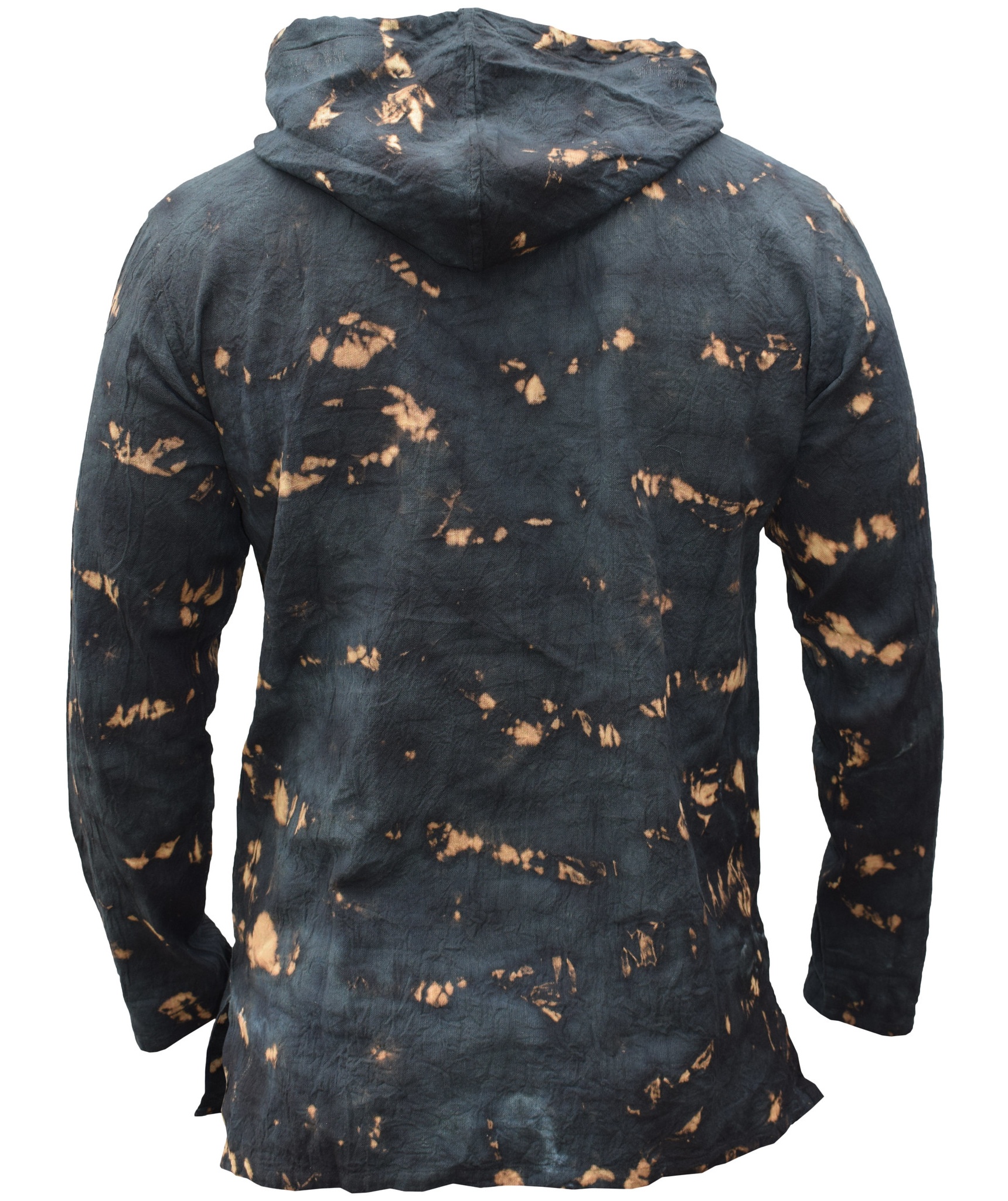 Tiedye Rainbow Spiral  Grandad Hoody-4836