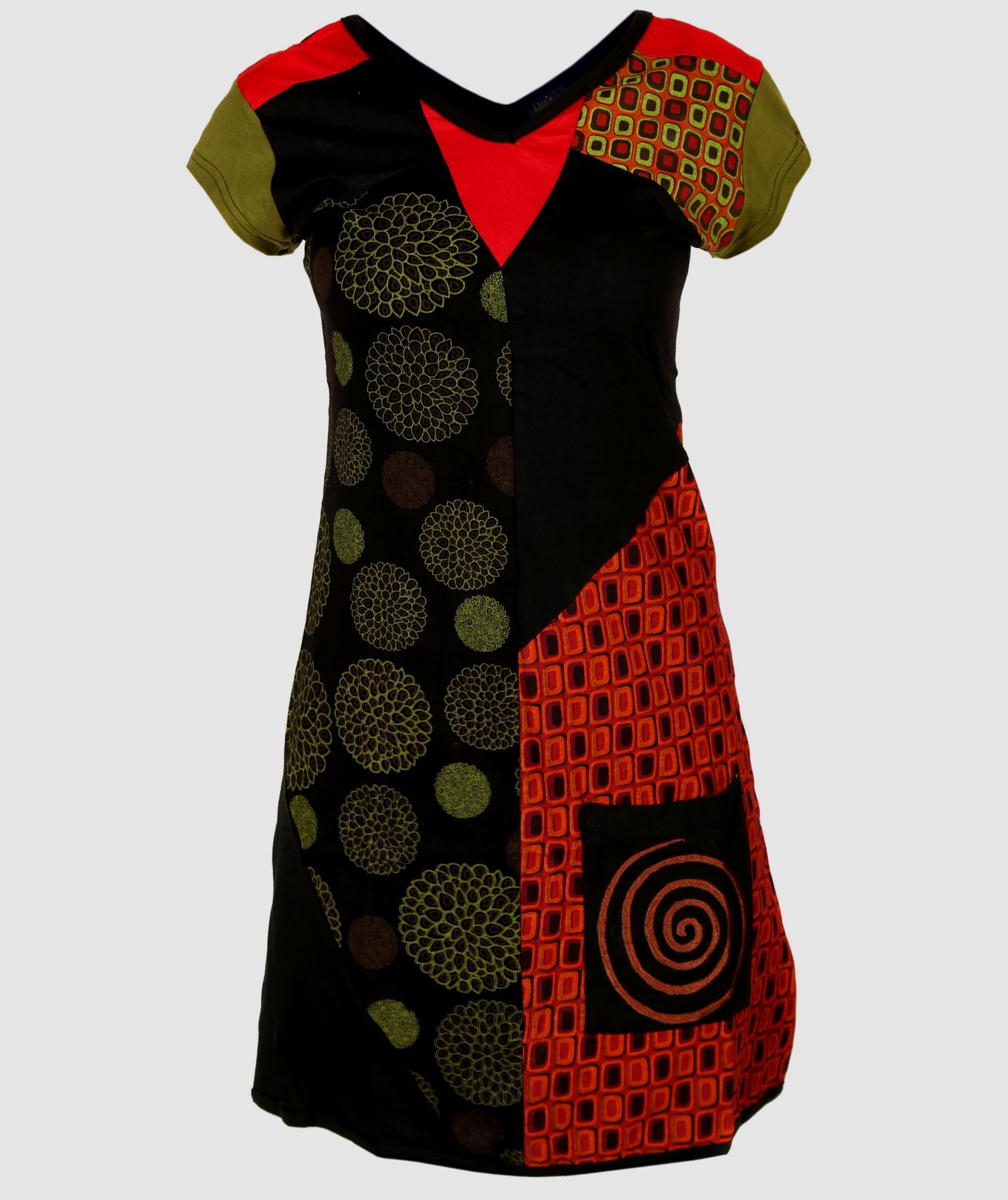 V Neck Chakra Dress-864